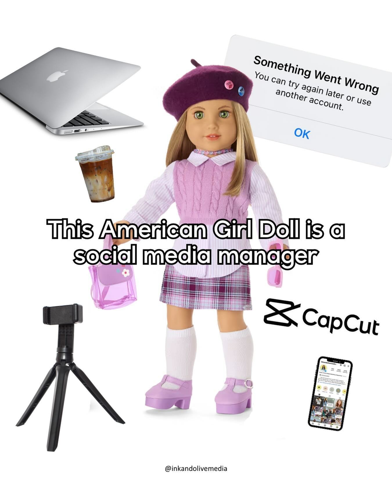 &ldquo;Something Went Wrong&rdquo; to be my epitaph.

Anything I forgot?

Graphic inspo: @modernamericangirldolls 🫶🏻

#AmericanGirlDoll #SocialMediaManagerLife #SocialMediaManager #SocialMediaManagers #SolopreneurLife