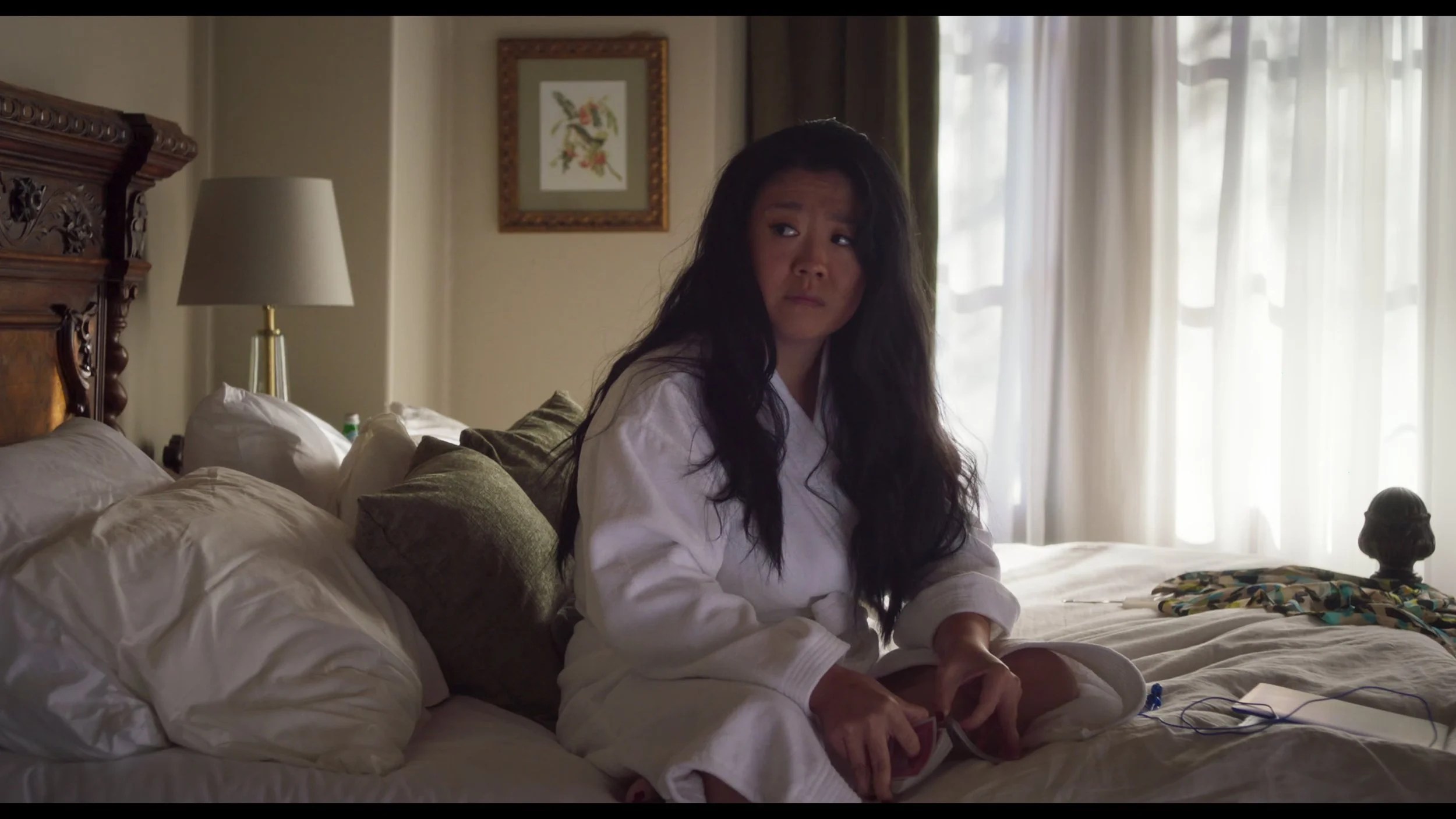 Di on bed listening to Lauren 4k.jpg