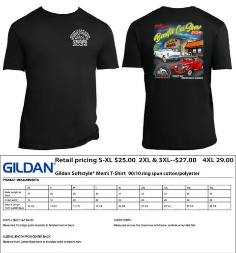 2026 Men's Car Show T-Shirts All Sizes  PRE-ORDER NOW