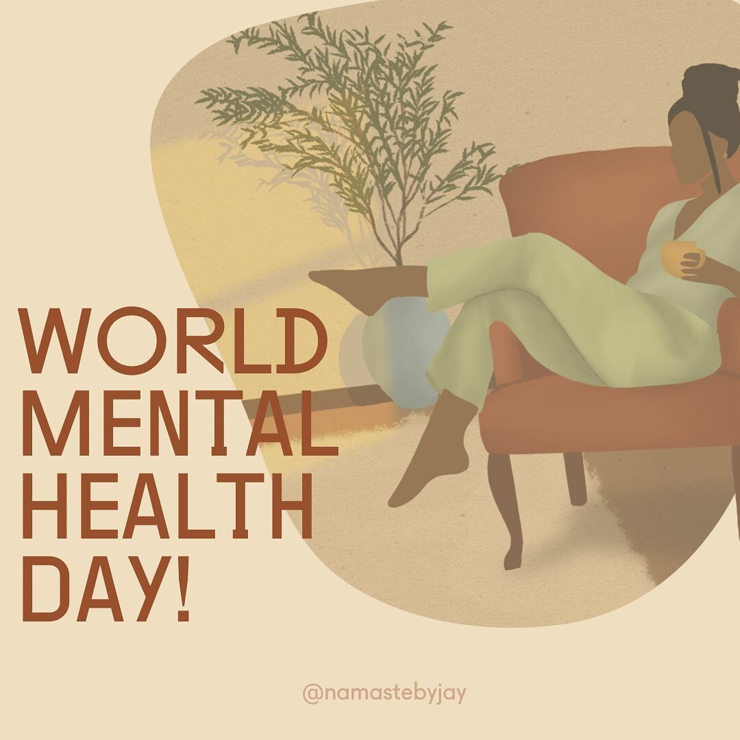 World Mental Health Day!

According to Mental Health First Aid (@mentalhealthfirstaidusa), 
depression is the most reported mental health condition amongst all groups of people &mdash; with 27.1% of African Americans reporting they struggle with depr