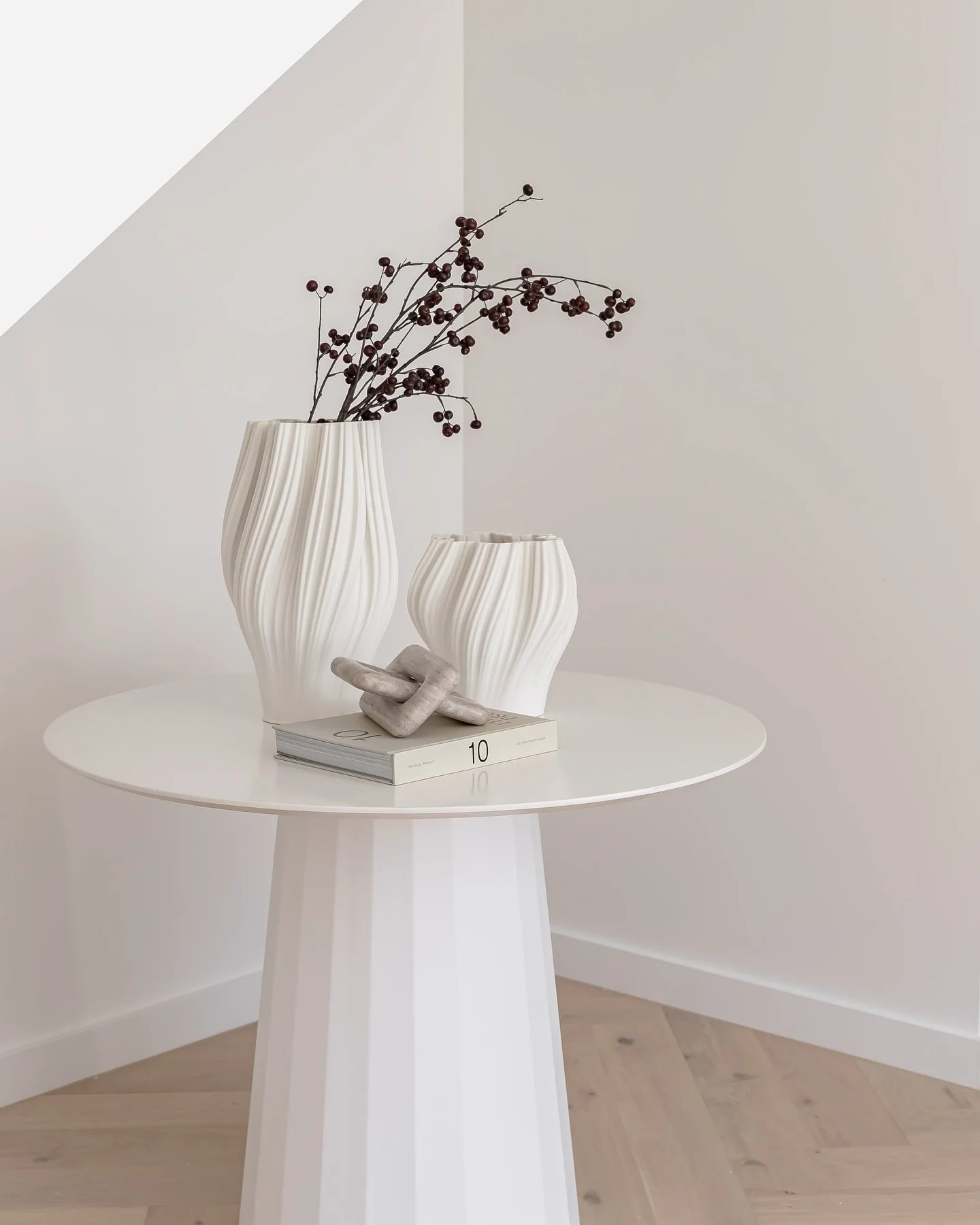 You know that often under utilized space under the staircase (you know the one!) 
A perfectly placed entry table provides a &lsquo;drop zone&rsquo; for keys, handbags, hats etc. Whilst we&rsquo;d love for it to be beautifully styled all the time, it 