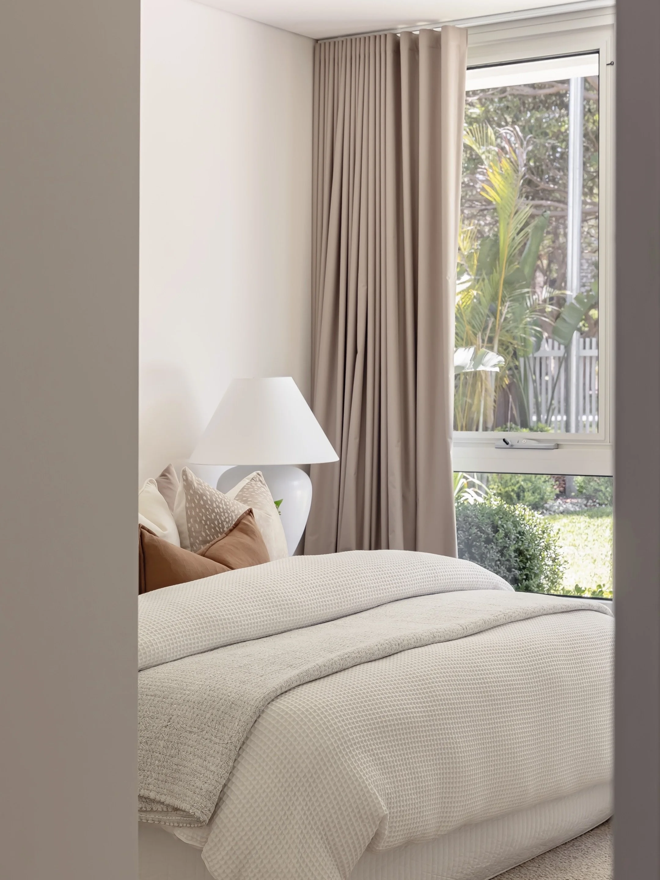 In two-storey homes, we love presenting a downstairs bedroom as a private guest retreat where possible. Offering comfort and independence for visitors, whilst also providing homeowners the option to live downstairs without relying on using the stairs