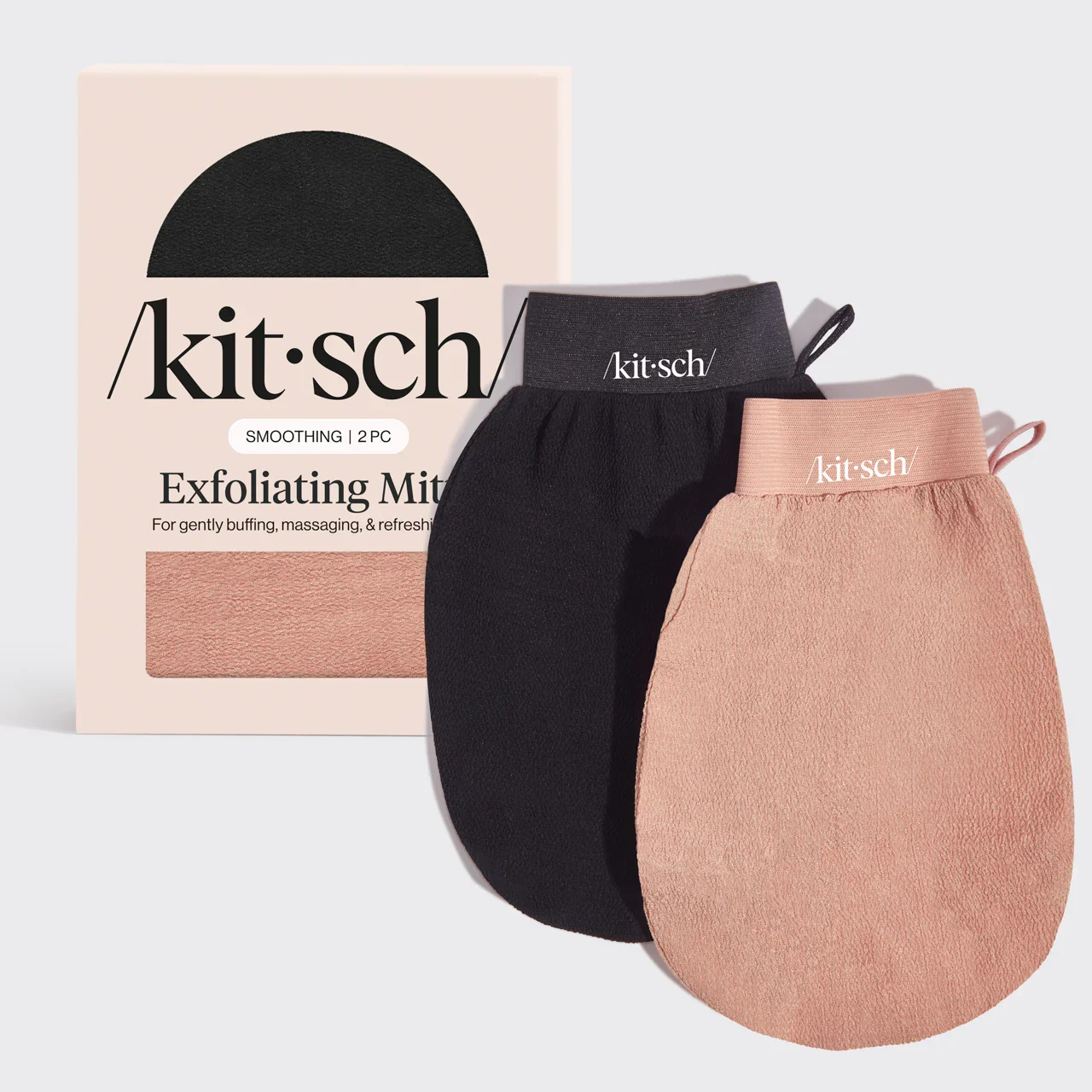 Exfoliating Gloves 2pc Set - Black & Terracotta