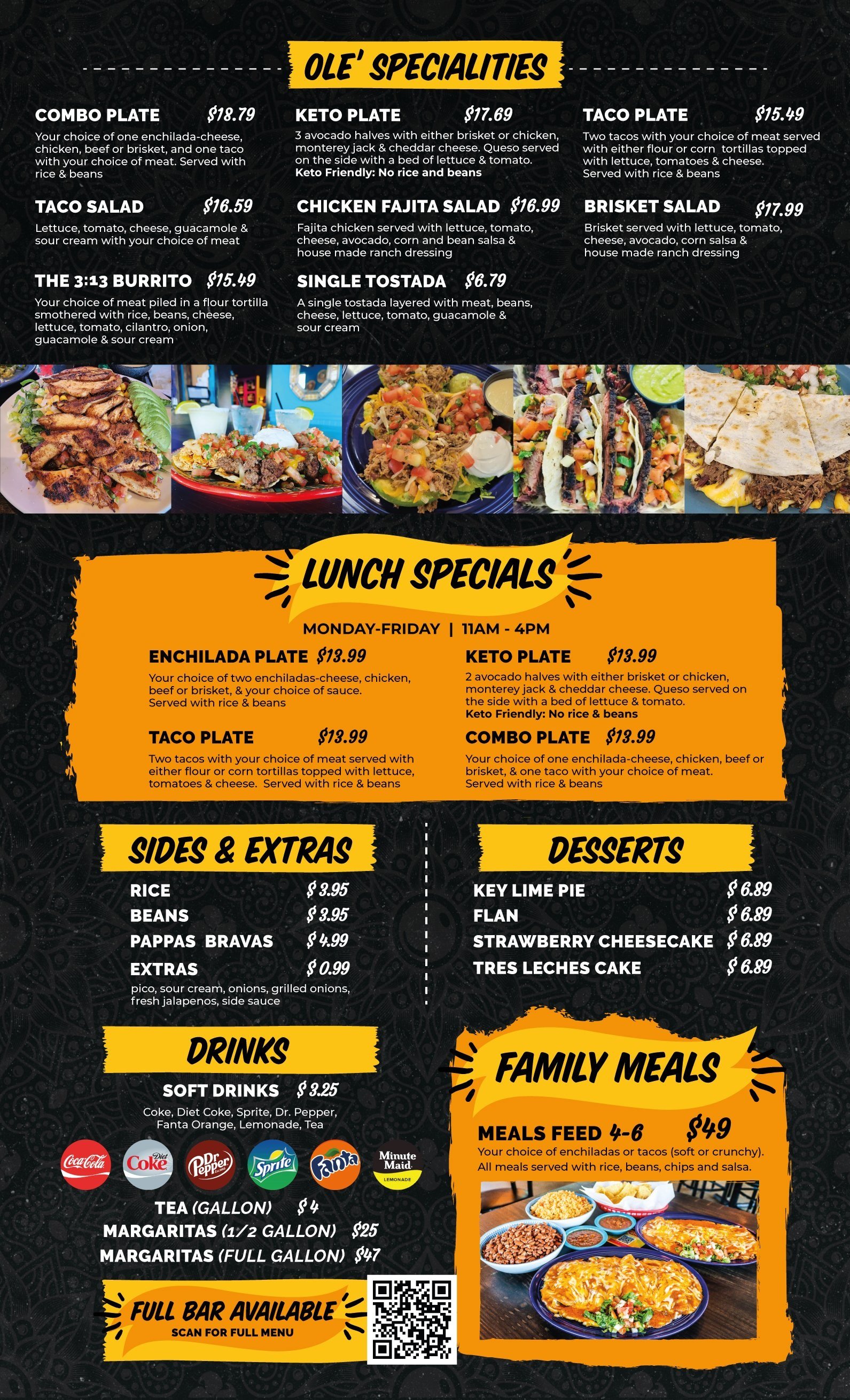 Menu — Enchiladas Ole'