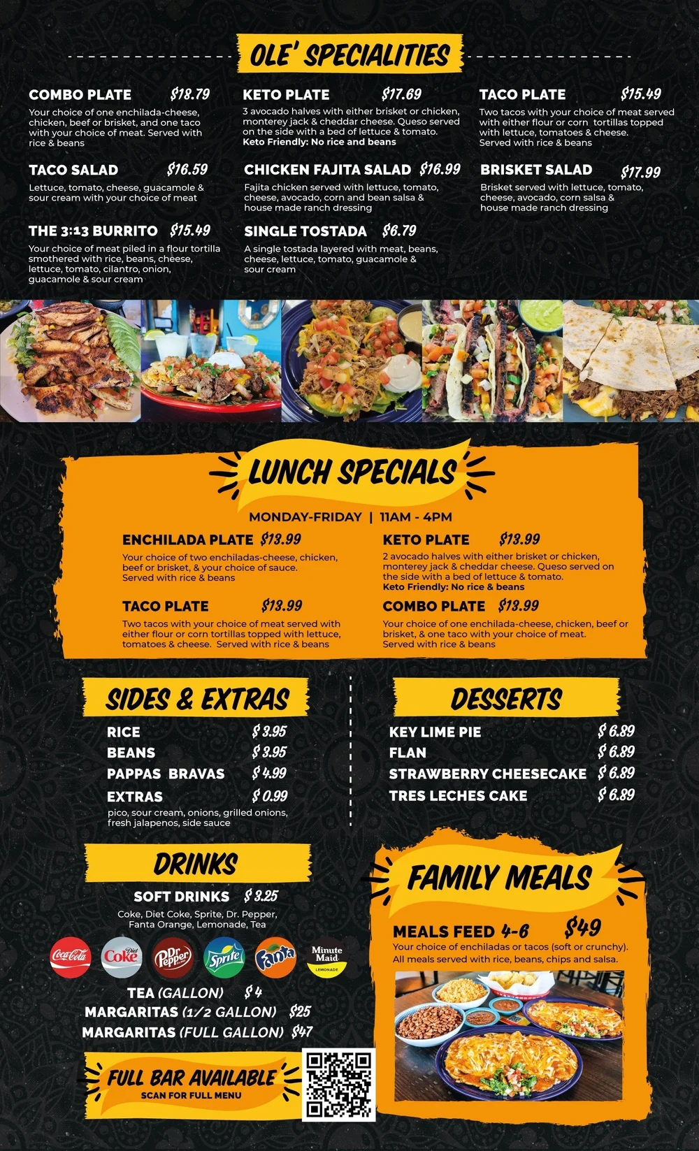 Menu — Enchiladas Ole'