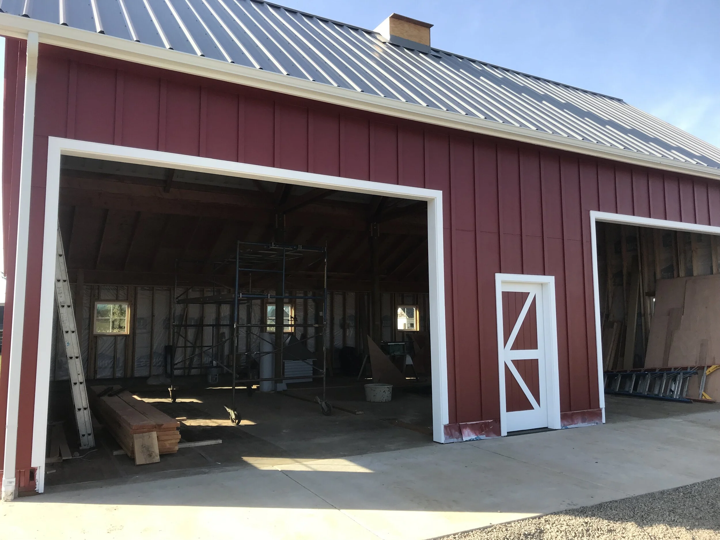 Ready for overhead door install.