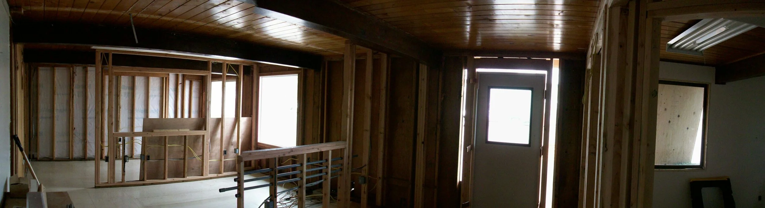 stripped and remodeled framing