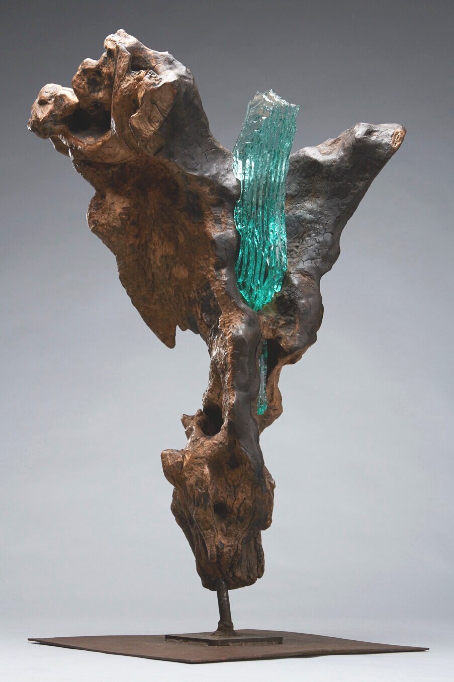 Sculptures contemporaines en bois, verre & métal - Bernard Froment -  Sculpteur d'art