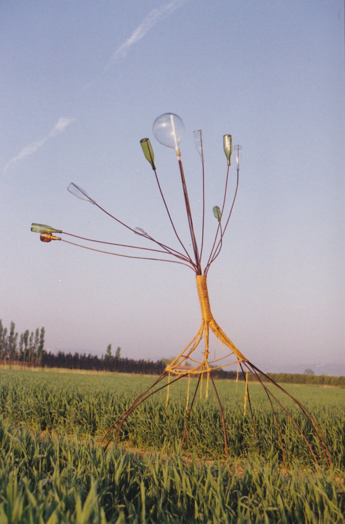 glass buds on metallic tree by Bernard Froment