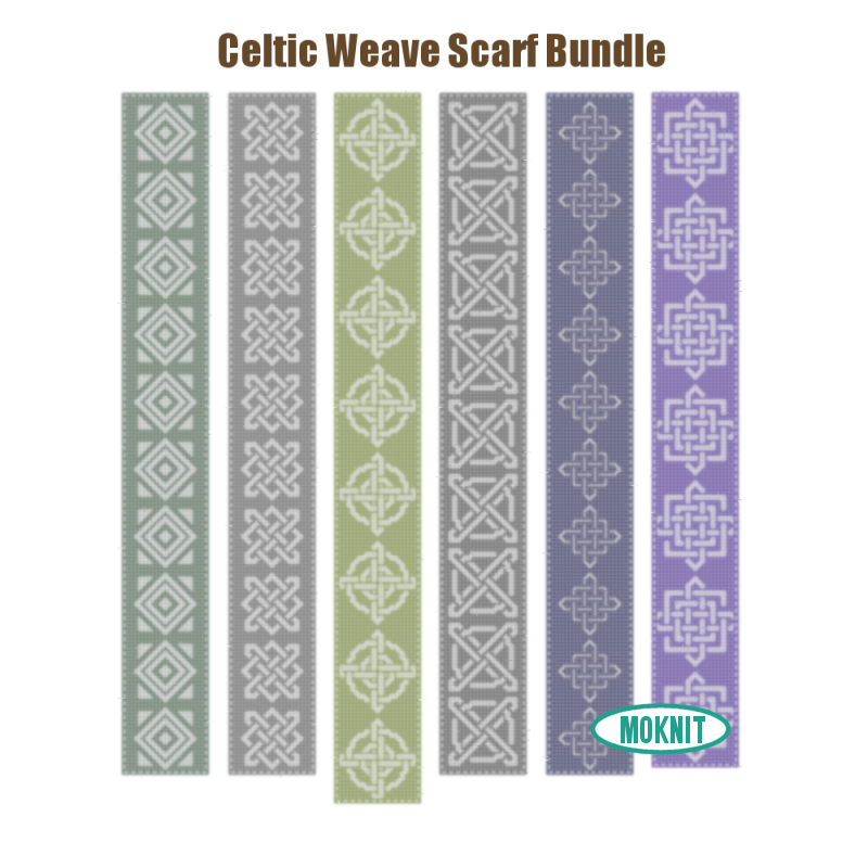 celtic weave scarf pattern