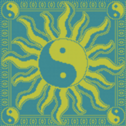 Yin Yang Sun MOKNIT Lg Adult Throw G16
