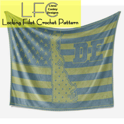 American Flag - Delaware LFC Stadium Throw G8 — Lissa Conley Designs