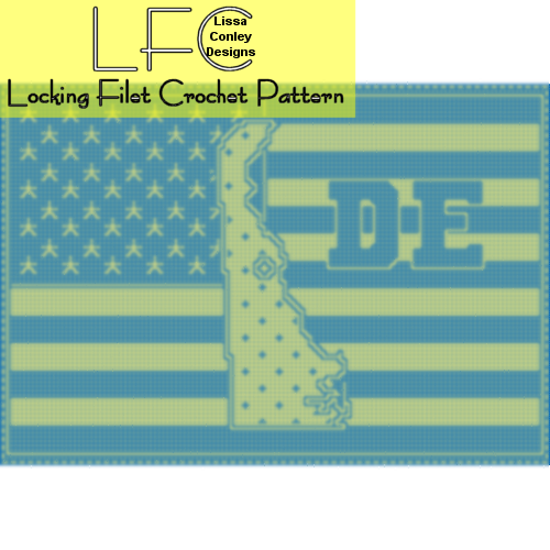 American Flag - Delaware LFC Stadium Throw G8 — Lissa Conley Designs