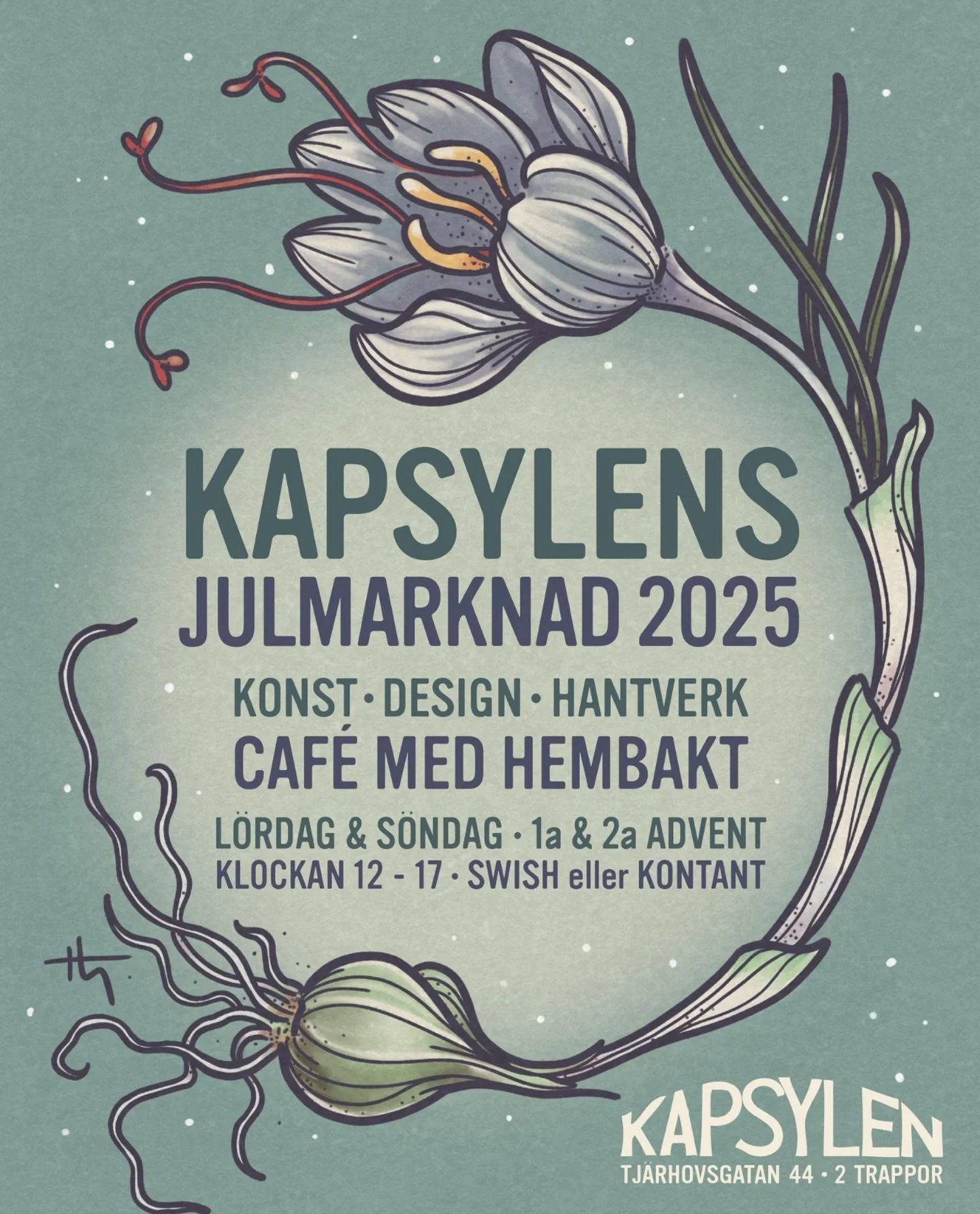 Jag h&aring;ller atelj&eacute;n &ouml;ppen i samband med Kapsylens julmarknad. Varmt v&auml;lkomna! ✨🌟✨