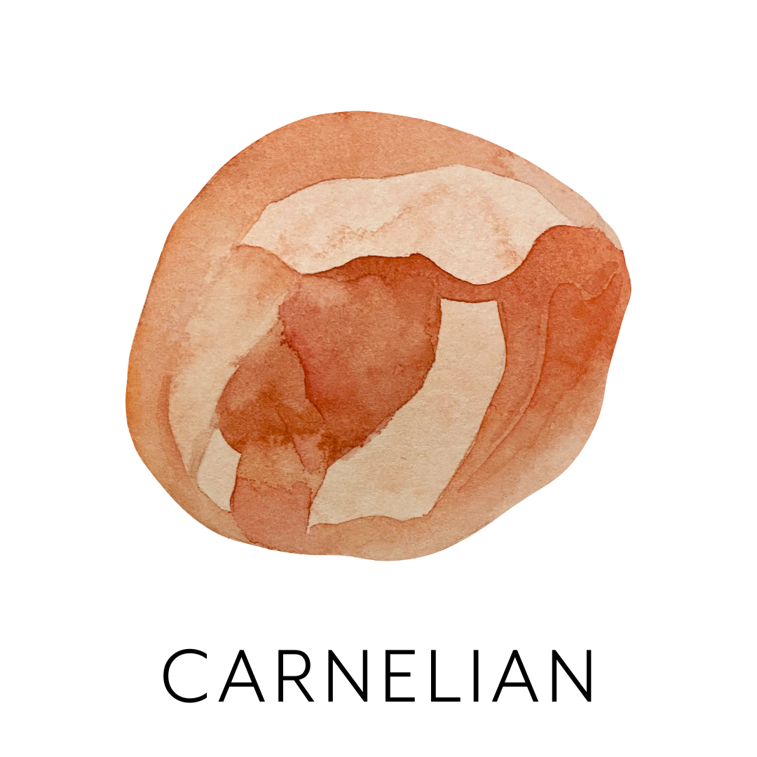 Watercolor painting of a human brain with a stylized, simplified depiction of brain anatomy.