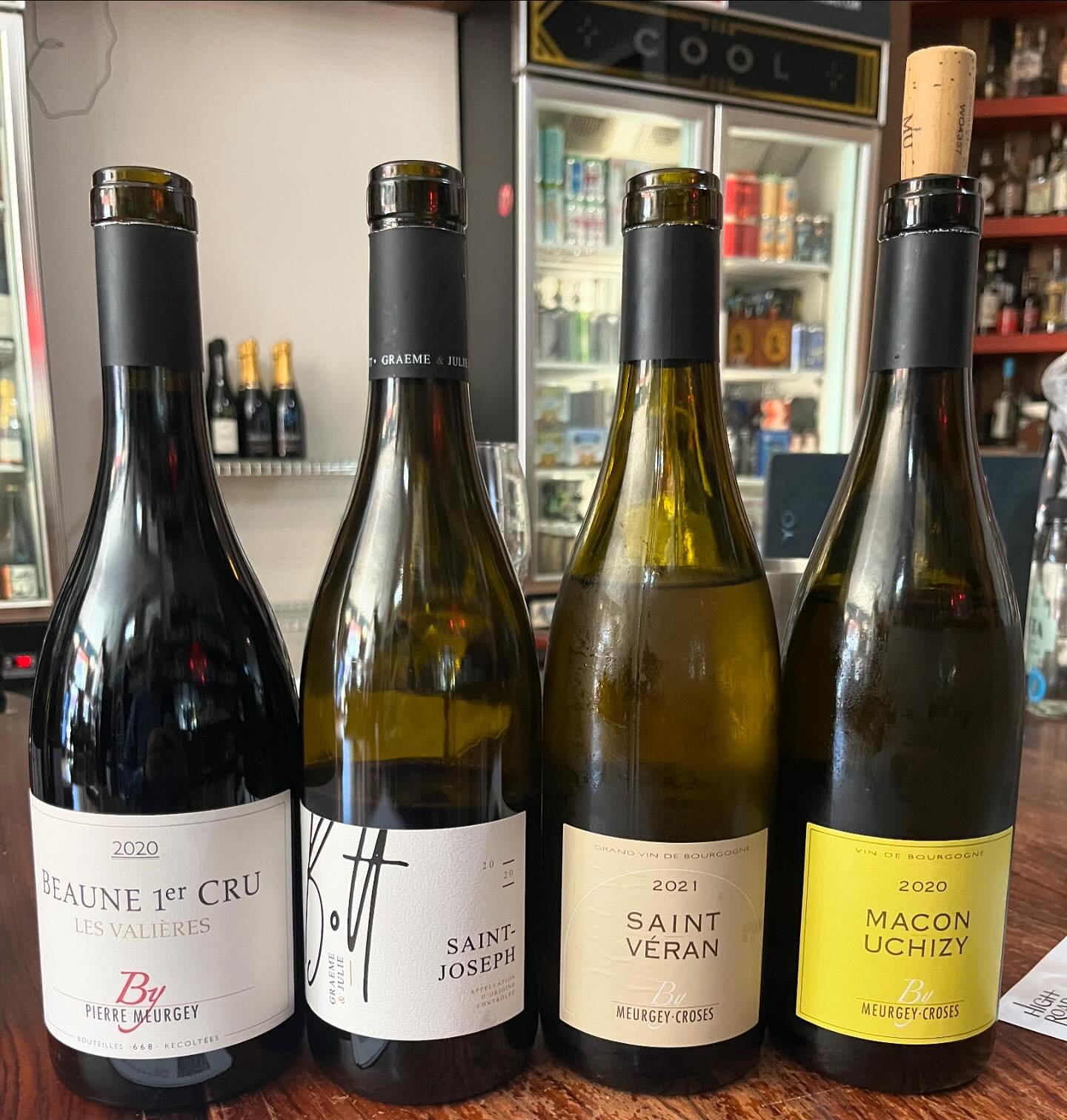 Recipe for a solid weekend: this lineup of wines from Pierre Meurgey and @graemejuliebott. We&rsquo;d say White Burg, Beaune 1er Cru Pinot, and chilled Syrah from Saint-Jo are the perfect &ldquo;fall wines,&rdquo; but let&rsquo;s be honest, they&rsqu