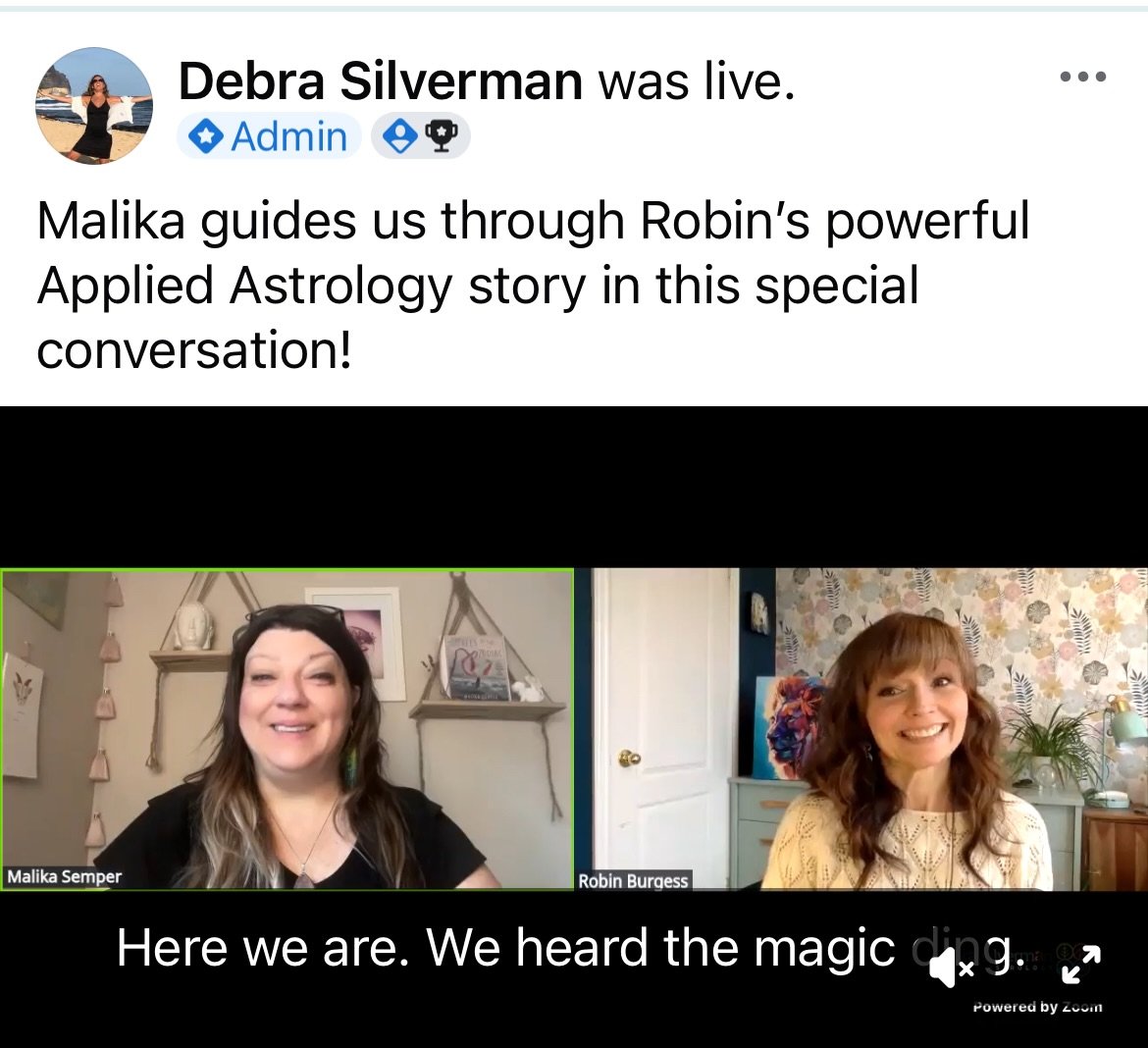 Did that just happen?!?

I&rsquo;m still buzzing from my interview with @malika_semper_astrology about my experience as a student of Applied Astrology with @debrasilverman_astrology 

Honestly, I can&rsquo;t rant enough about my experience and the te