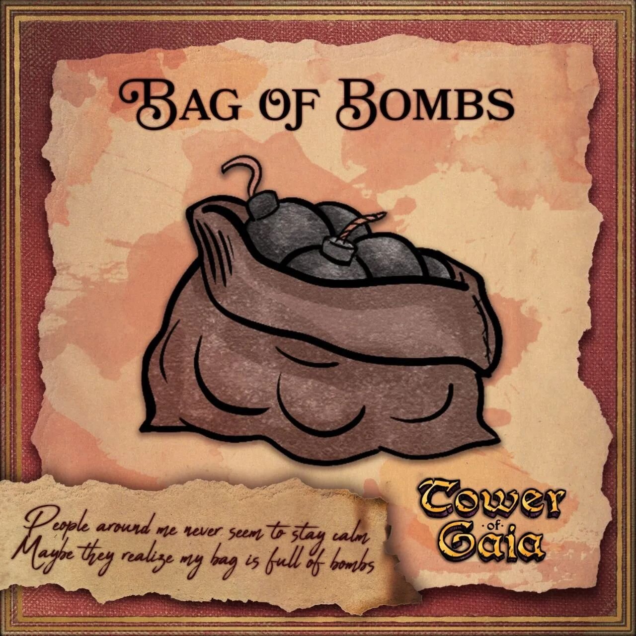In Tower of Gaia the Bomb Bag will spawn special Bomb tiles on the board. After a certain number of turns they will explode, destroying nearby tiles and damaging enemies! 

You can learn more about Tower of Gaia at our website (link in bio!), and if 