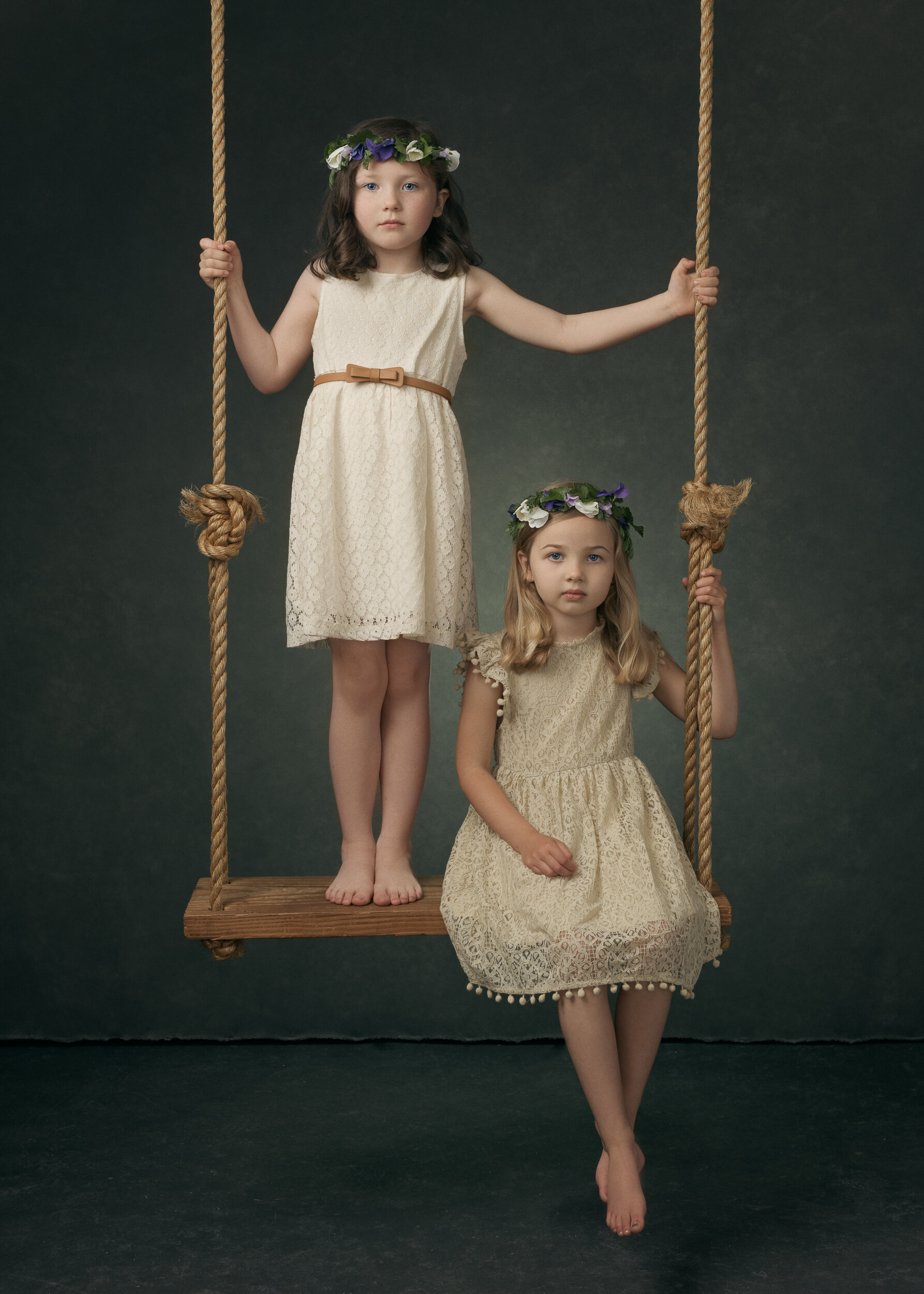 Devin Dahlgren Children On Swing Portrait