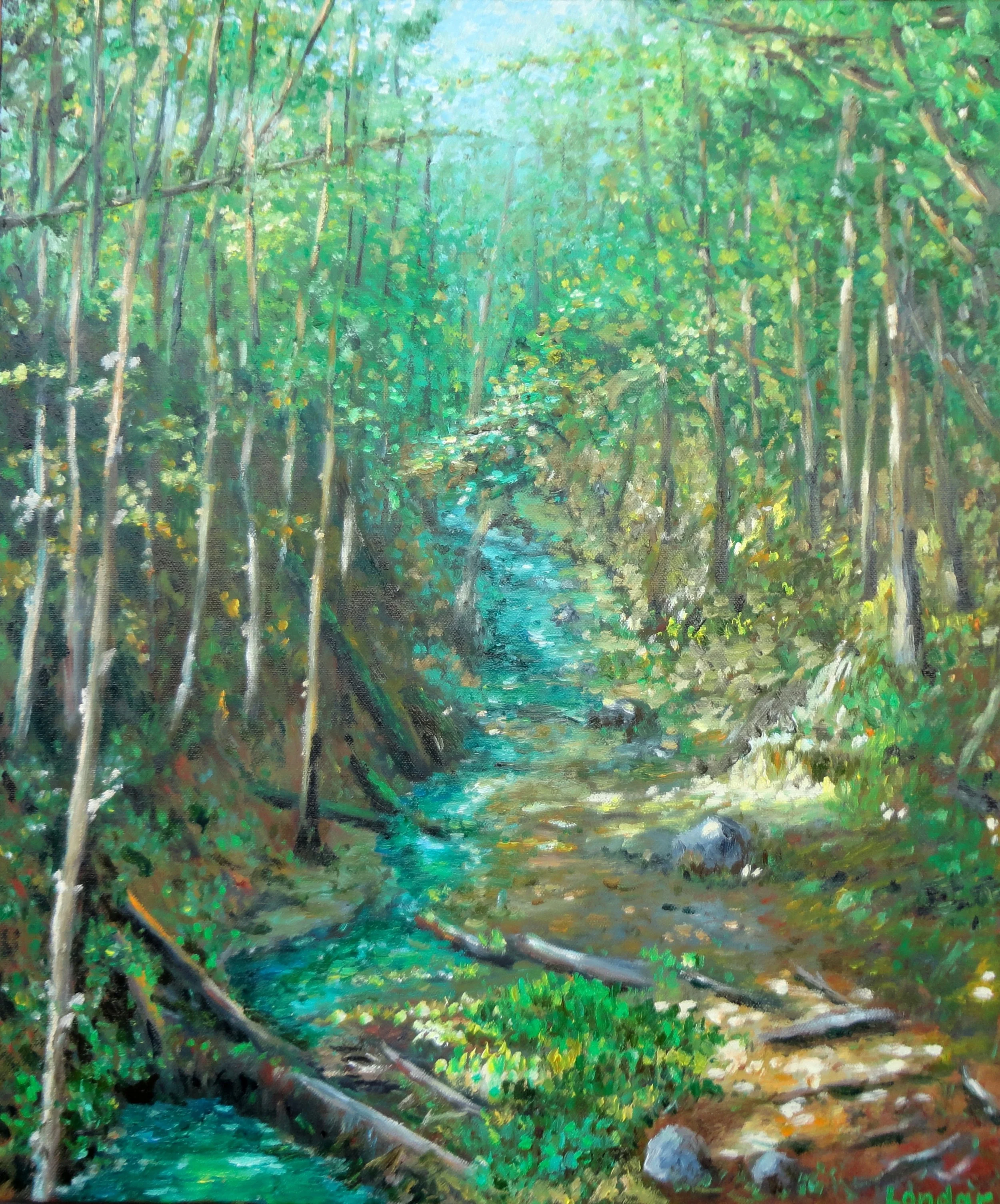Mountain Creek – Tranquil Landscape by Sergei Londar
