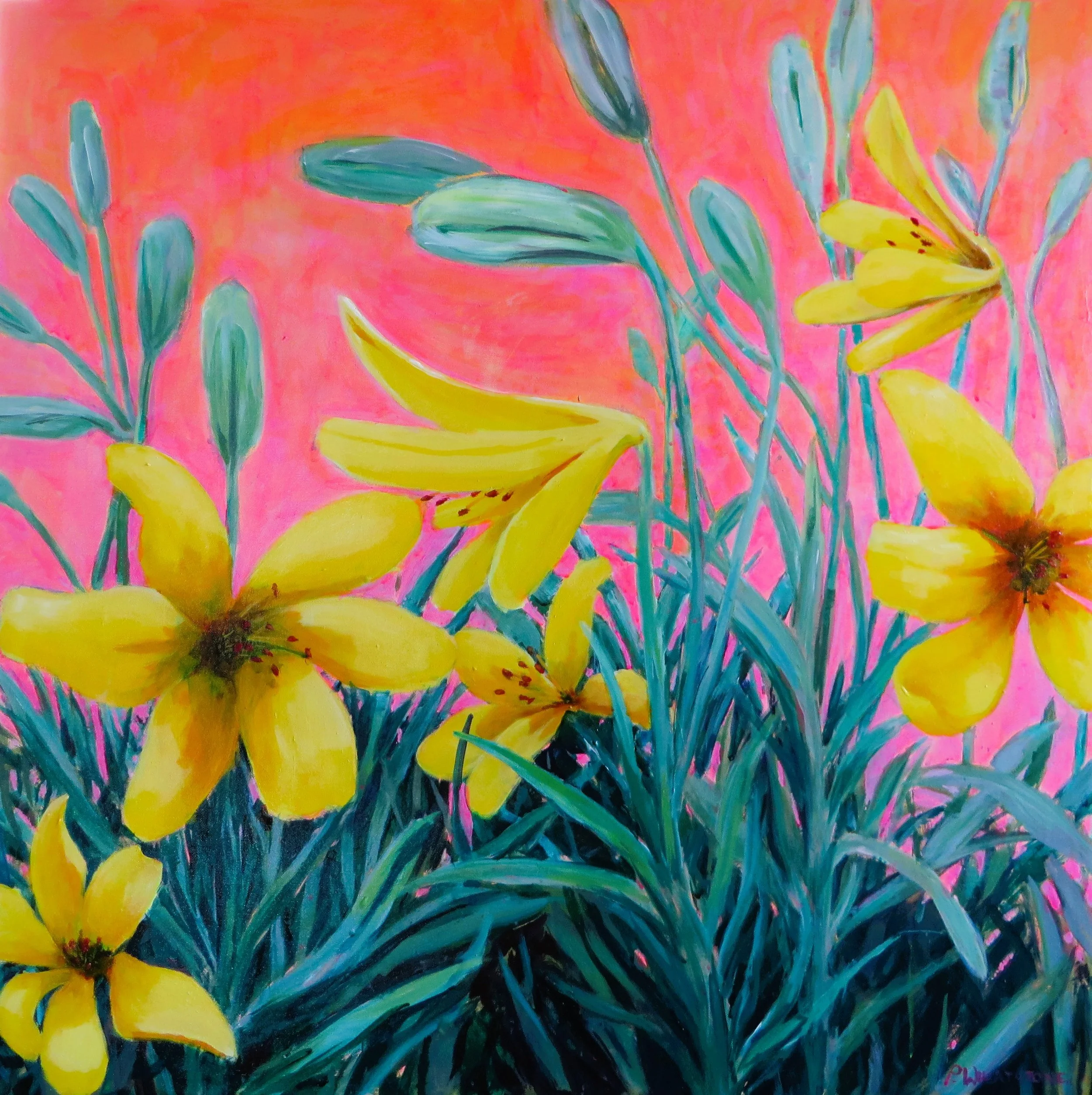 Lilliums, an acrylic painting by Patricia Wheatstone