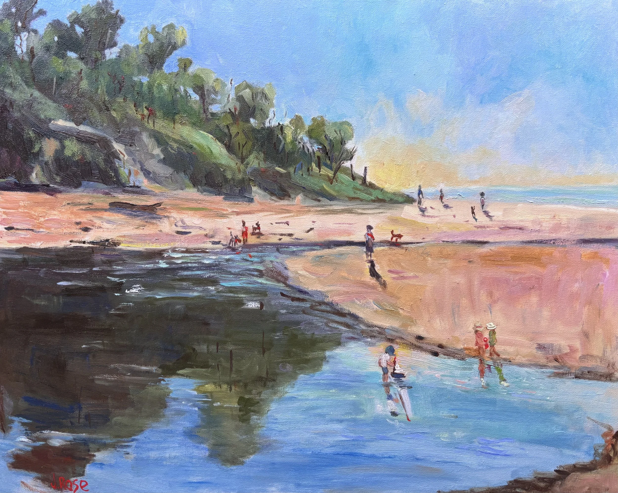 Stumers Creek, Coolum Beach | Impressionist Oil Painting | Judith Rose Art