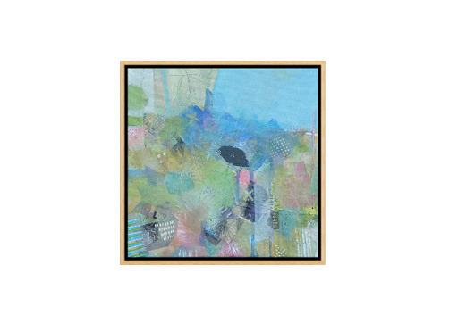 Black Poppy - An original abstract painting by Felicity Rutherford. (Mini)