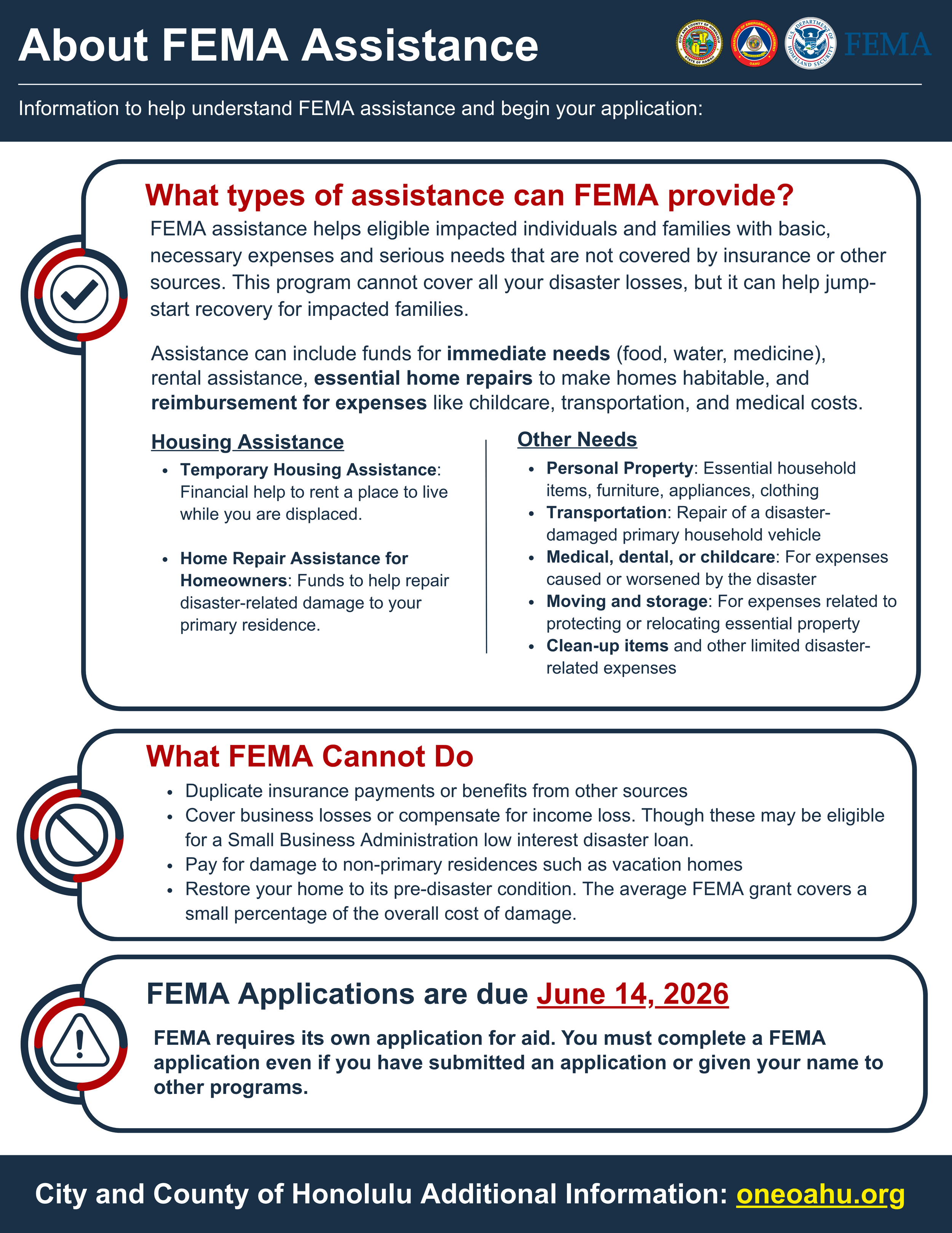 Flier: About FEMA Assistance (page 1 of 2)