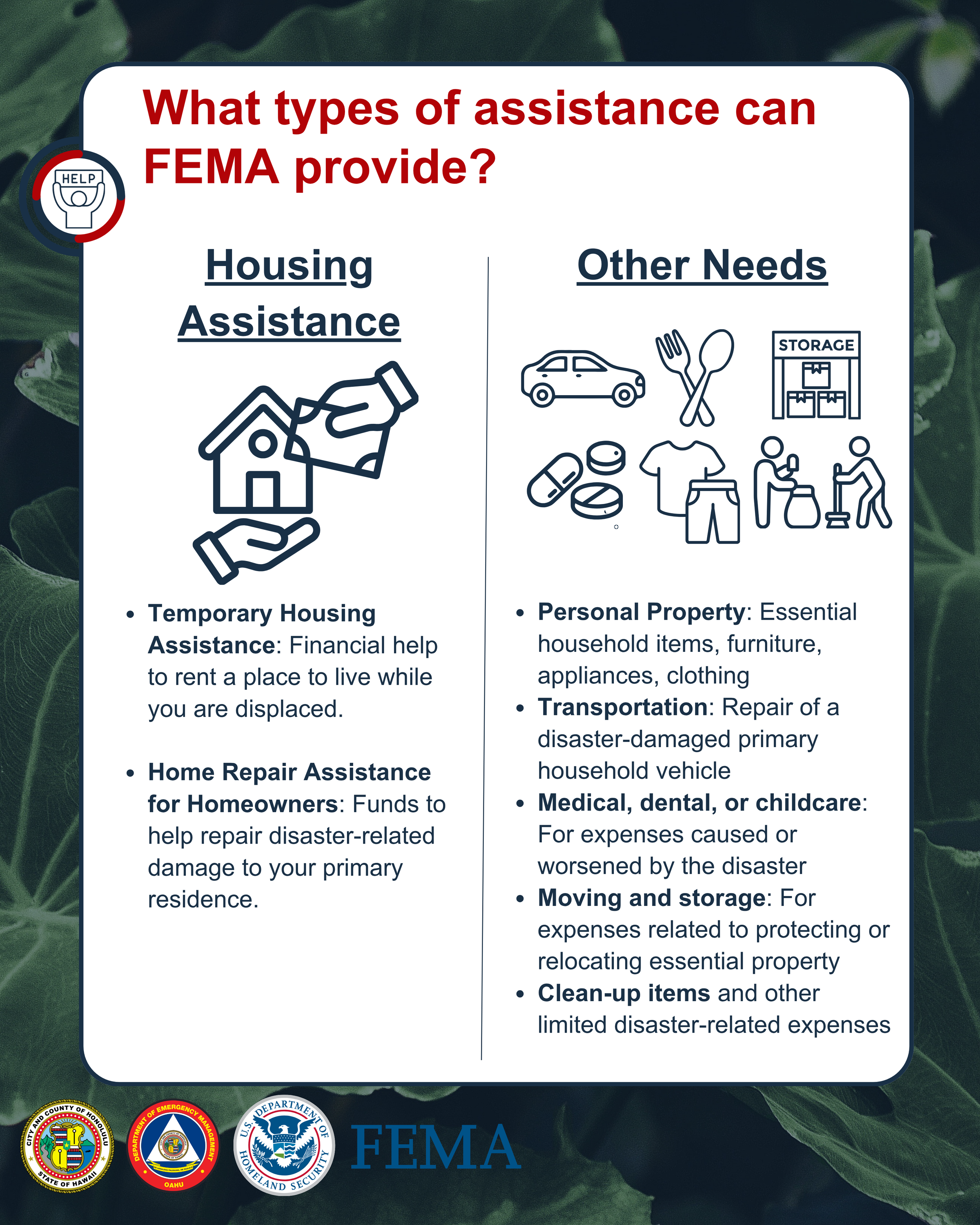 Social Media Post: About FEMA Assistance LONG (page 2 of 7)