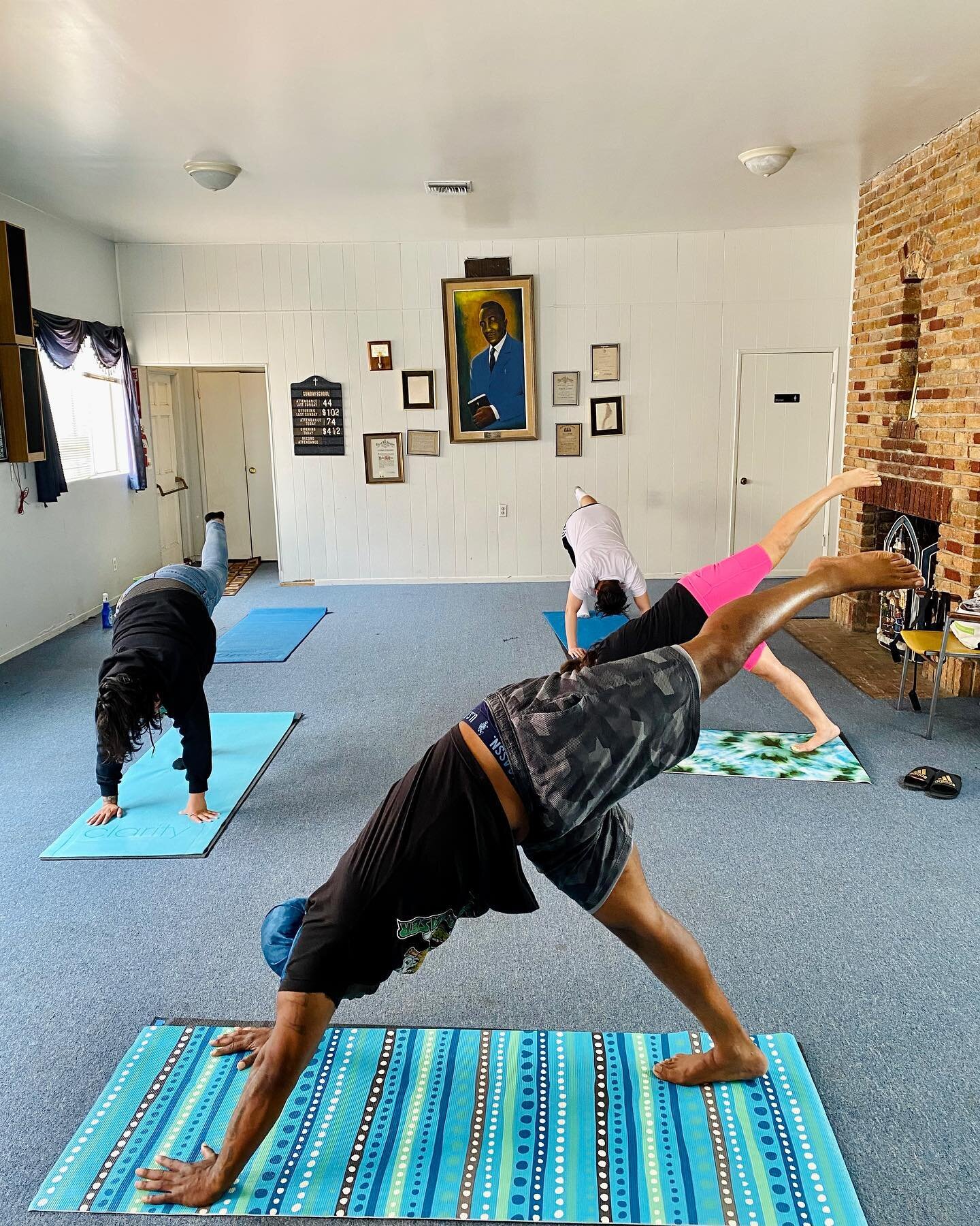 Yoga led by Ebay at our new space at New Bethel church 🙏🏽 🧘🏾&zwj;♂️