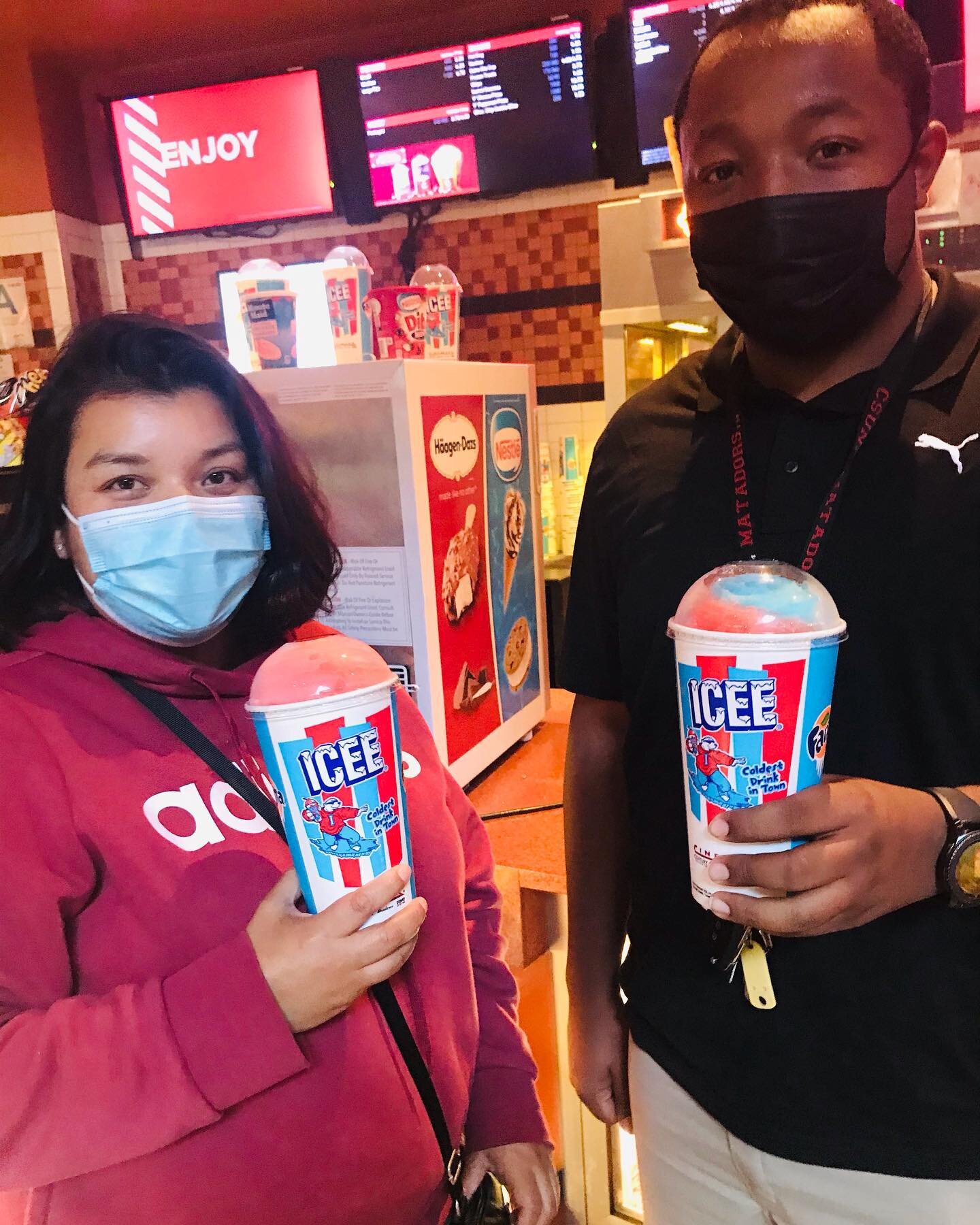 Prevention staff, Elizabeth and Melvyn getting those icees for the participants. 🥤