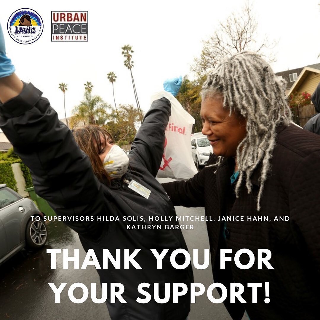 Our program director Claudia and Venice community member Pam Anderson!

Repost @urbanpeaceinstitute: 
Thank you Supervisors @hildasolis @supjanicehahn @hollyjmitchell @supervisorkathrynbarger for successfully advocating to invest $11.3M to #FundPeace