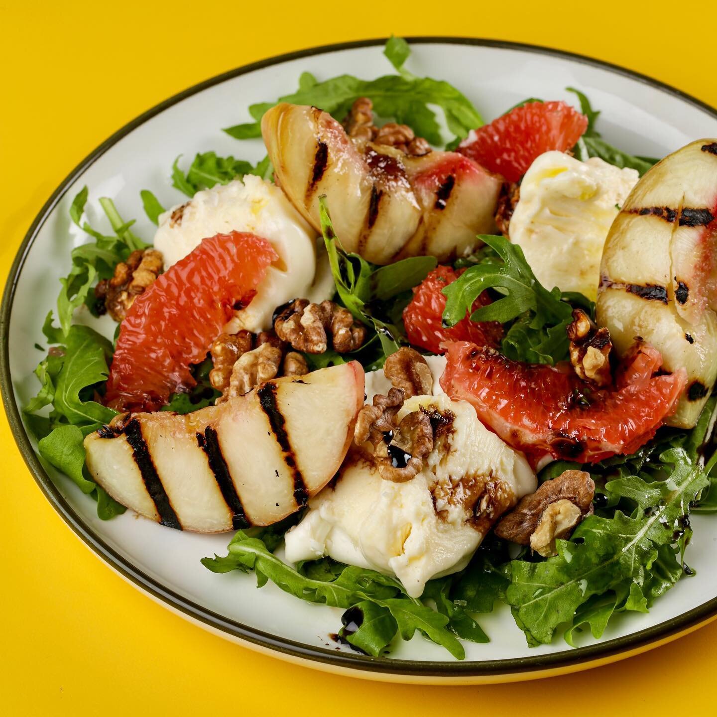 Looking for a light summer LUNCH this week? We&rsquo;ve got some beautiful new additions to our menu that are perfect for this gorgeous weather. Like this Grilled Peach &amp; Burrata Salad with Rocket, Balsamic Glaze &amp; Walnuts. Walk-ins welcome a