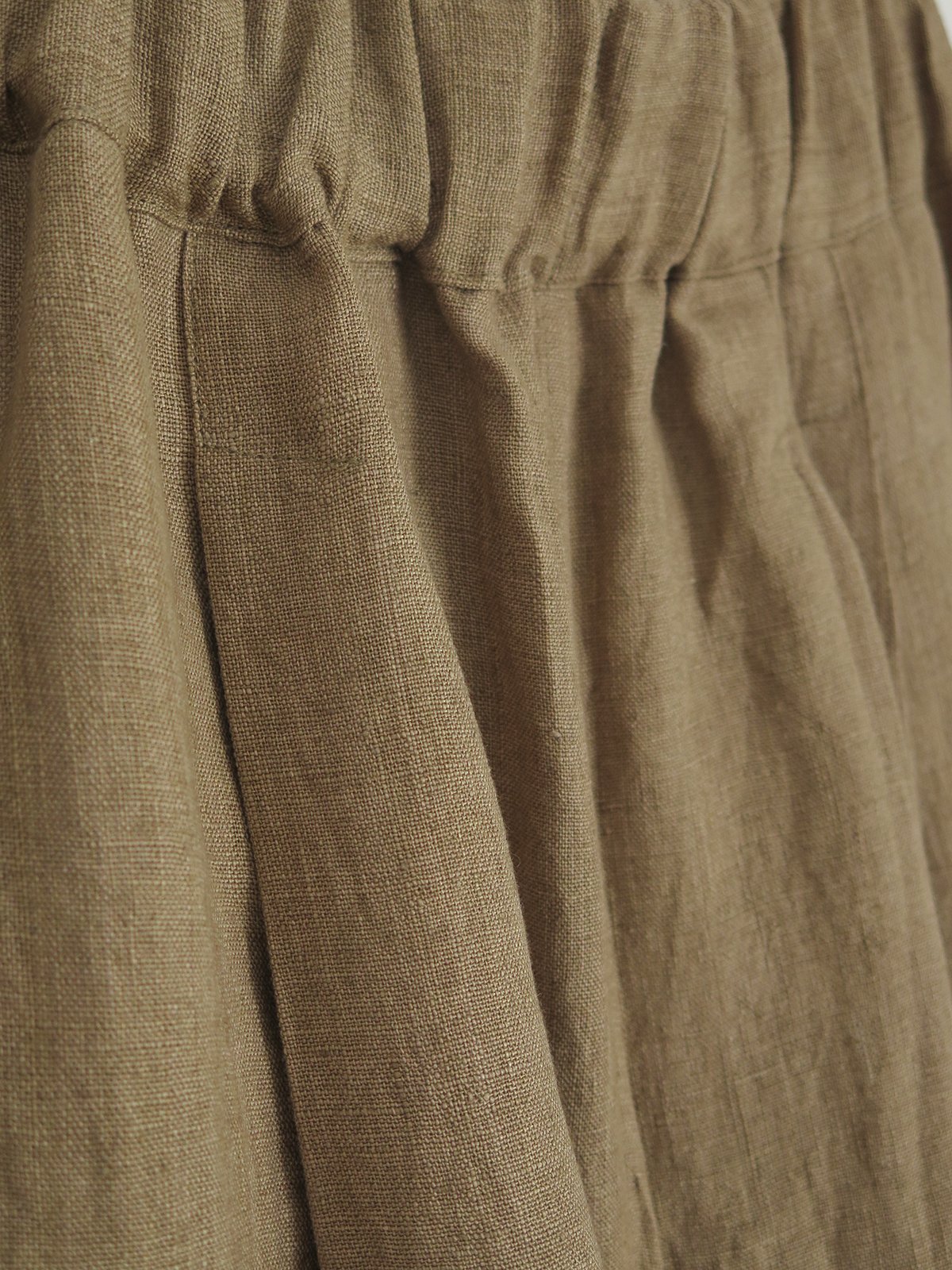 W_MATKA_BROWN OLIVE LINEN B SHORTS_1.jpg