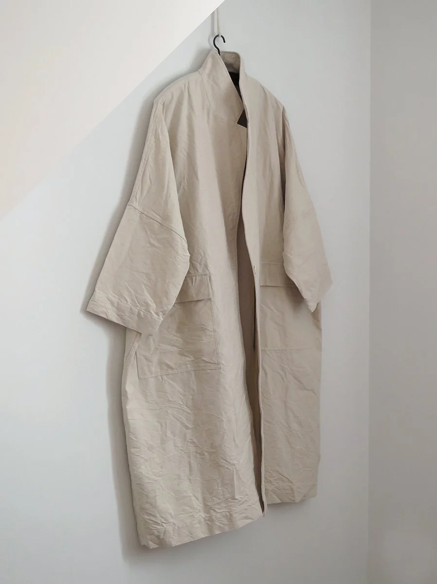 Undyed Canvas Oversized Duster