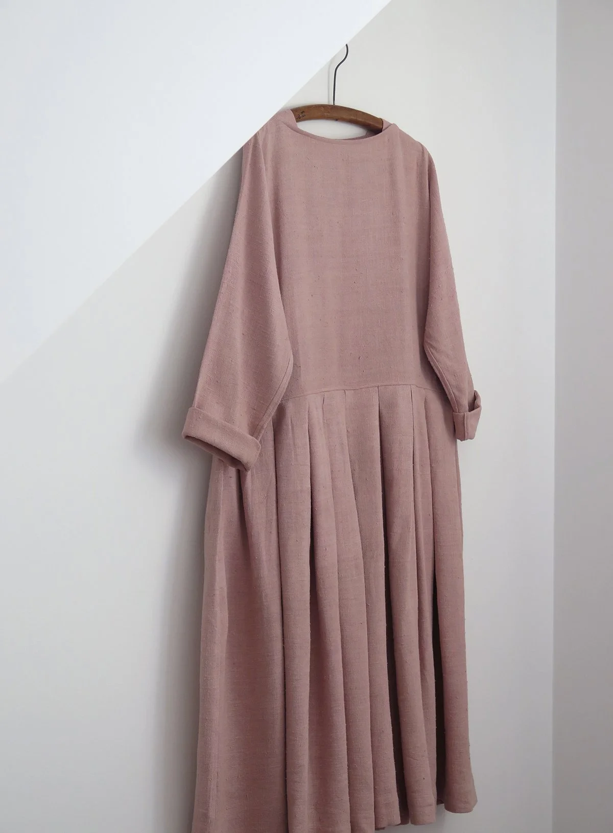 Magnolia Silk Box Pleated Dress
