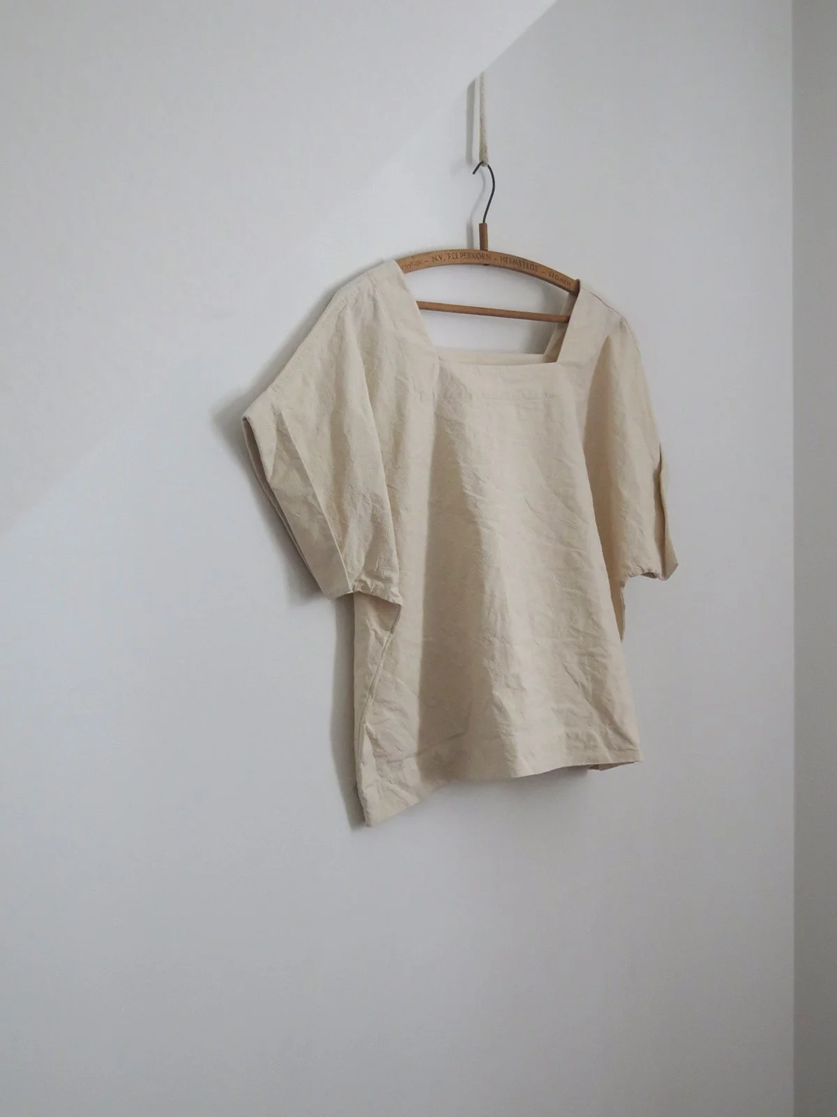 Light Canvas Short Sleeve Top