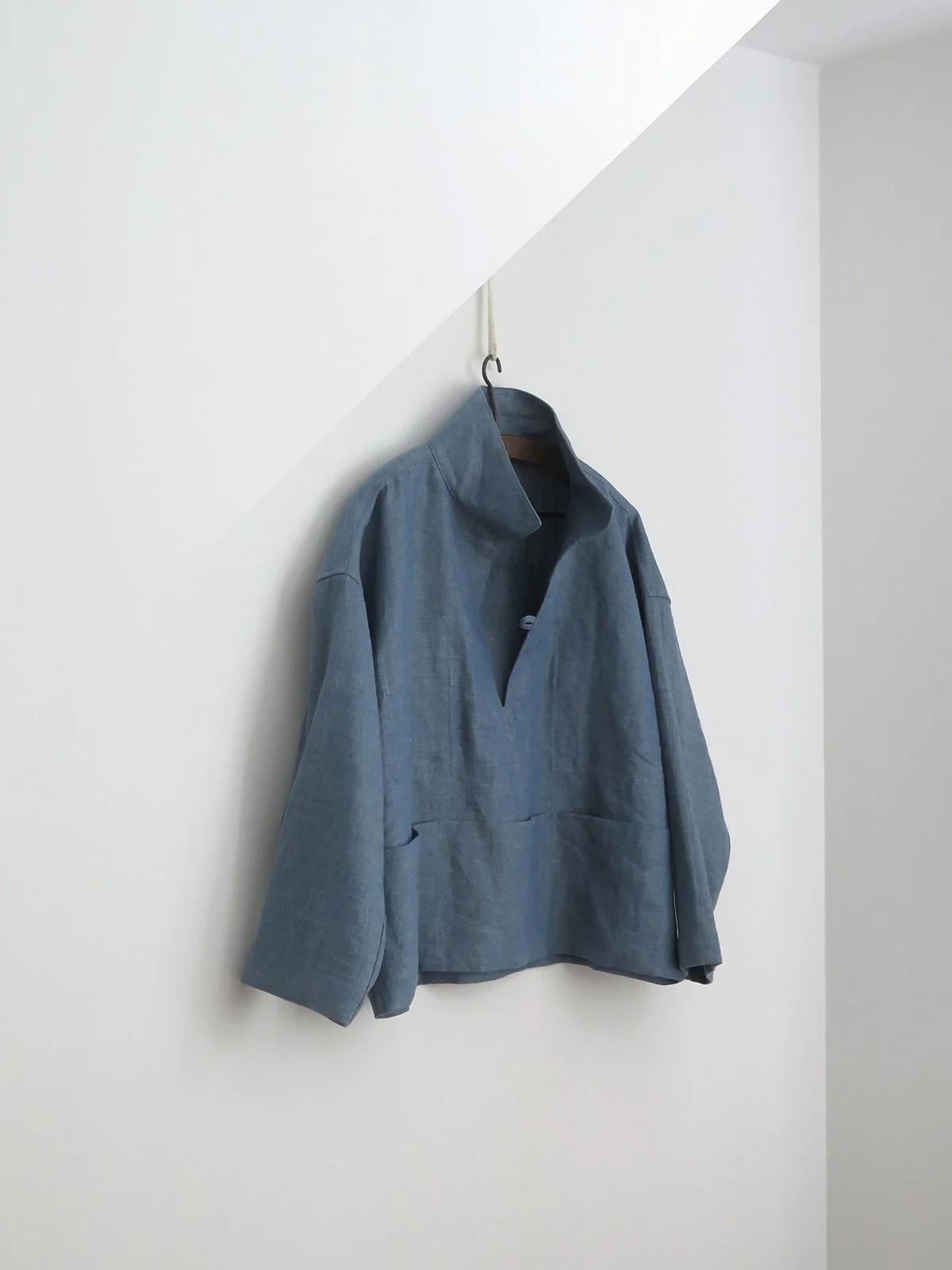 Blue Linen Fisherman's Smock