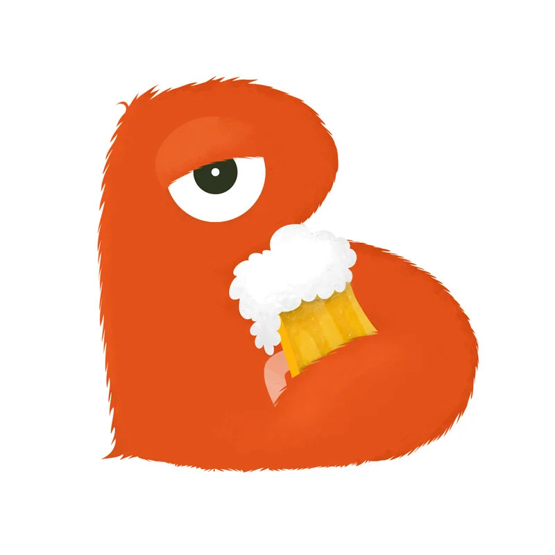 B. For all those beer-bellied and their love for beer. #36daysoftype #36days_b