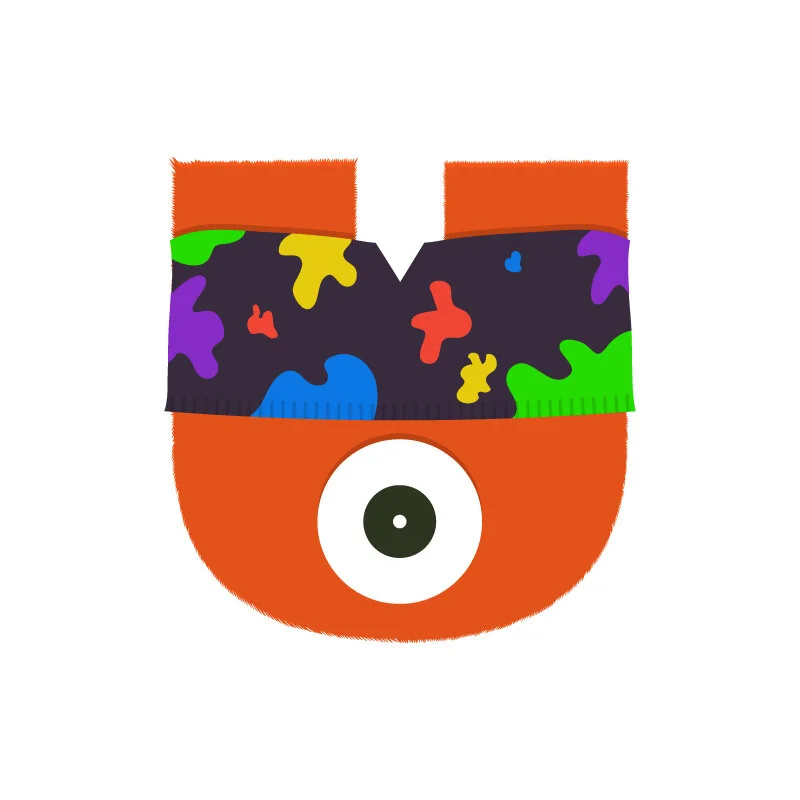 U. Holi upside-down Underpants&nbsp;#36daysoftype_u&nbsp;#36days_u&nbsp;#36daysoftype&nbsp;#holi&nbsp;#colours&nbsp;#underpants&nbsp;#upsidedown&nbsp;#illustration