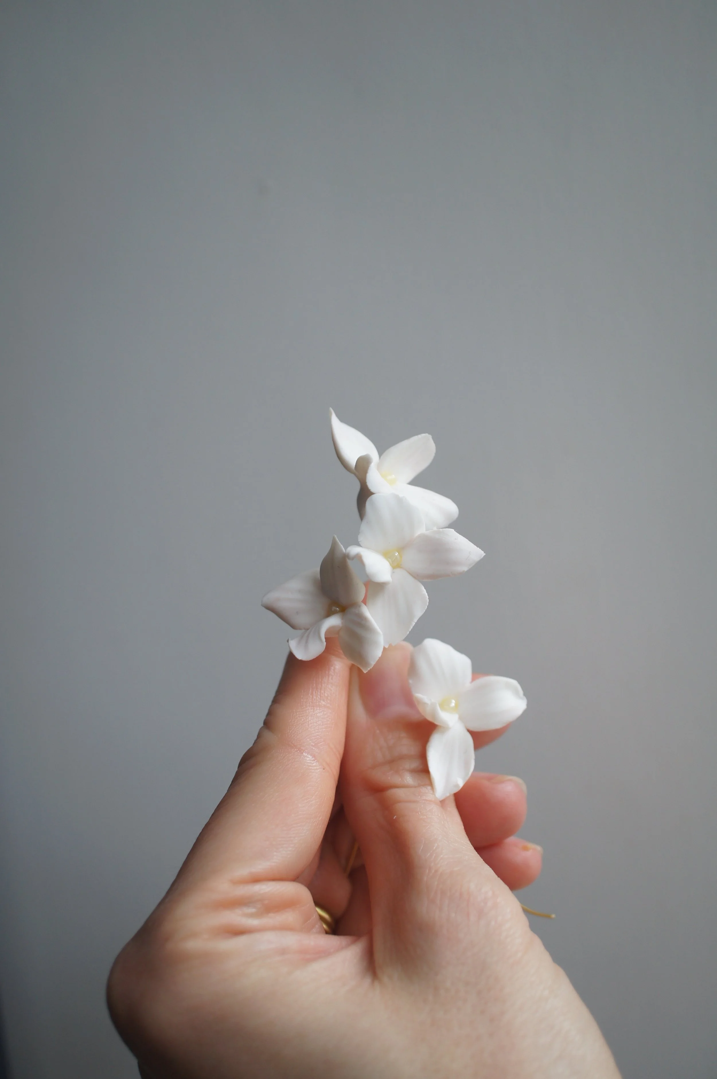 Bespoke Child's Headband with White Flowers
