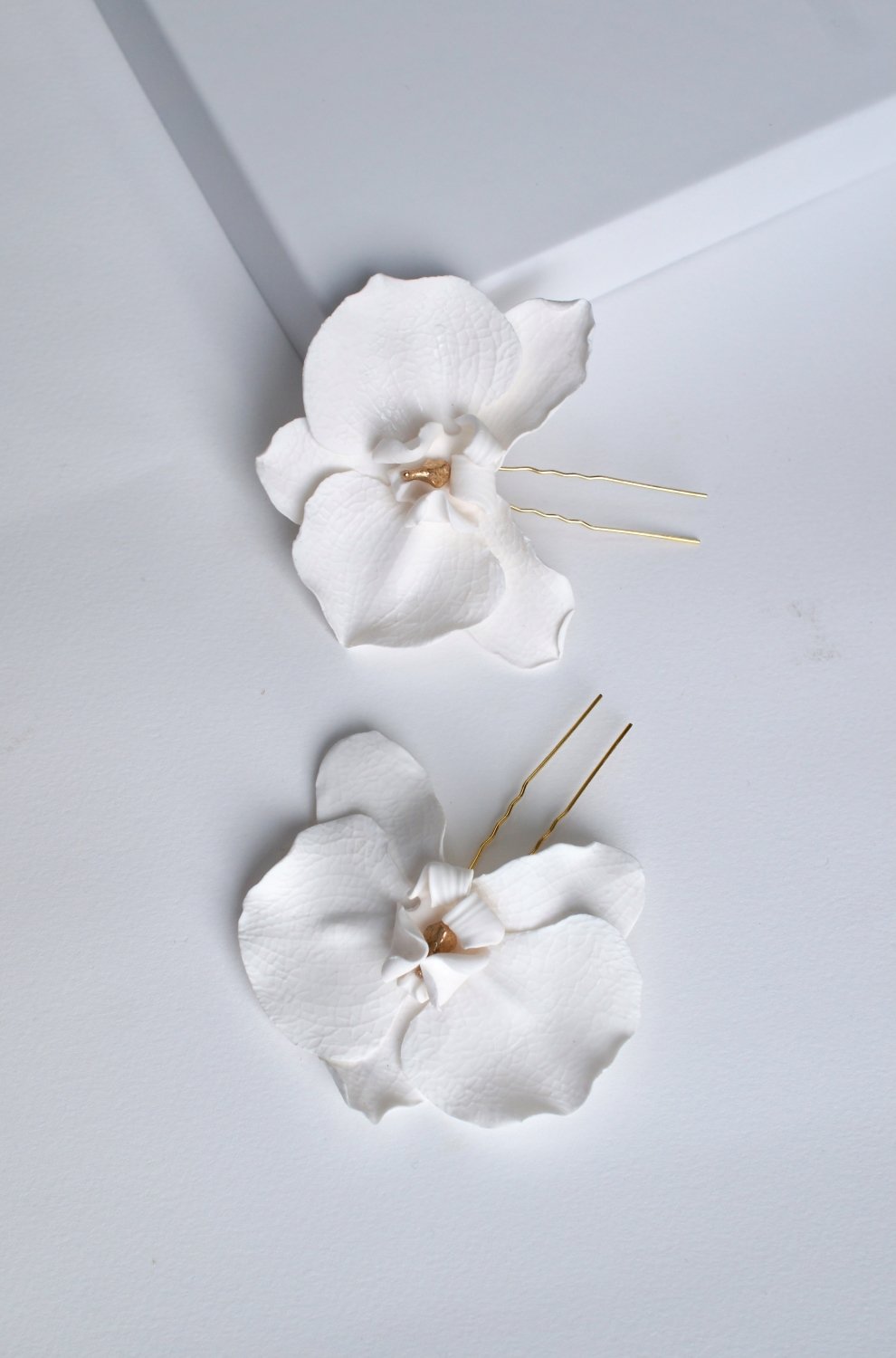 Floral wedding hair accessories - Orchid hairpins | Ophelia Ren Bridal —  Ophelia Ren Bridal