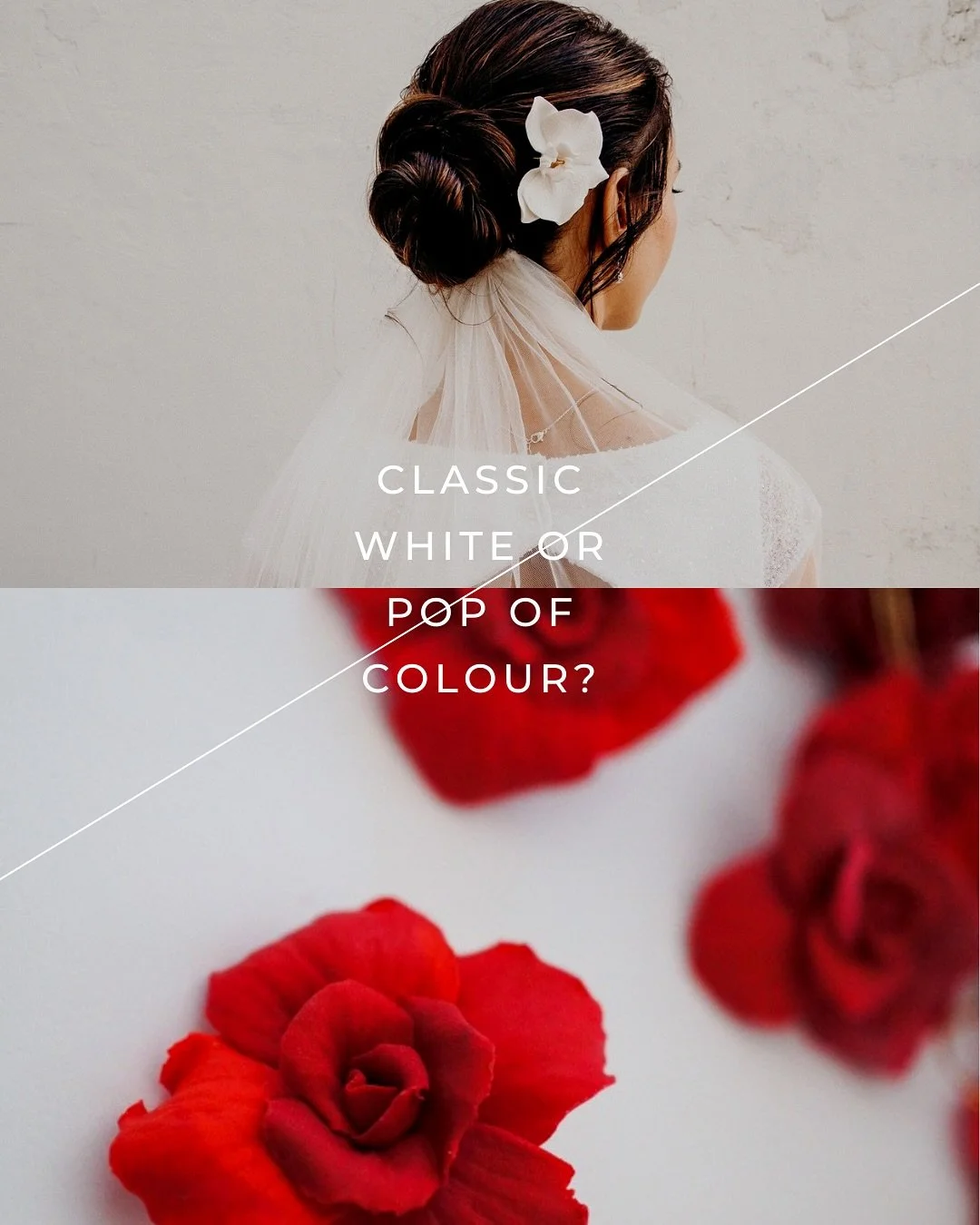 Do you gravitate towards a pop of colour or classic white? Whichever your style, I can make your bridal accessories unique to you. My handmade floral pieces can be made in a range of colours and can be customised to match your wedding palette. Or tog