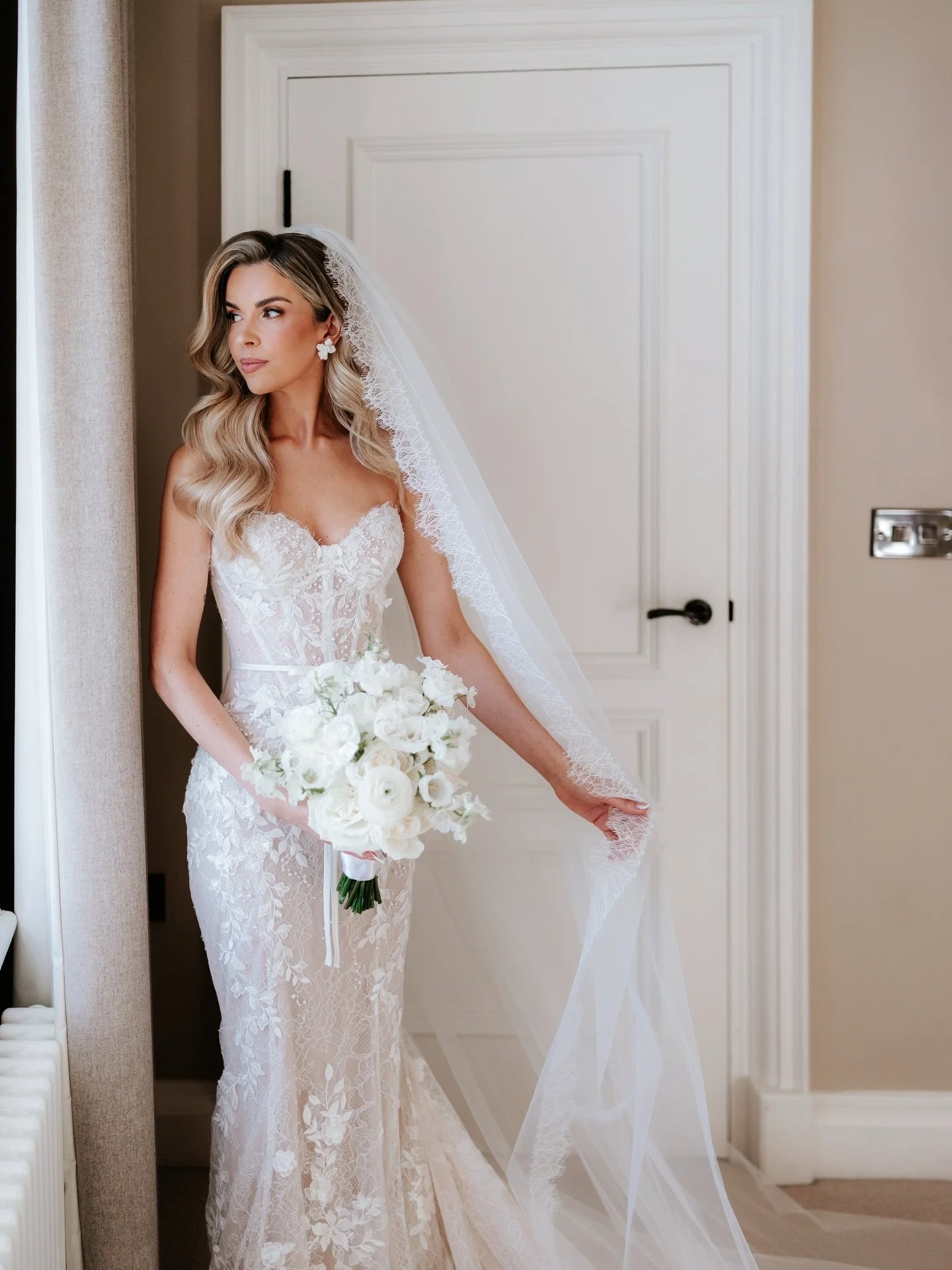 My favourite part of creating handmade bridal accessories is seeing them come to life on the bride &mdash; and WOW, these photos say it all. Abbie was searching for the perfect pair of statement earrings: not too big, not too heavy. We landed on a de