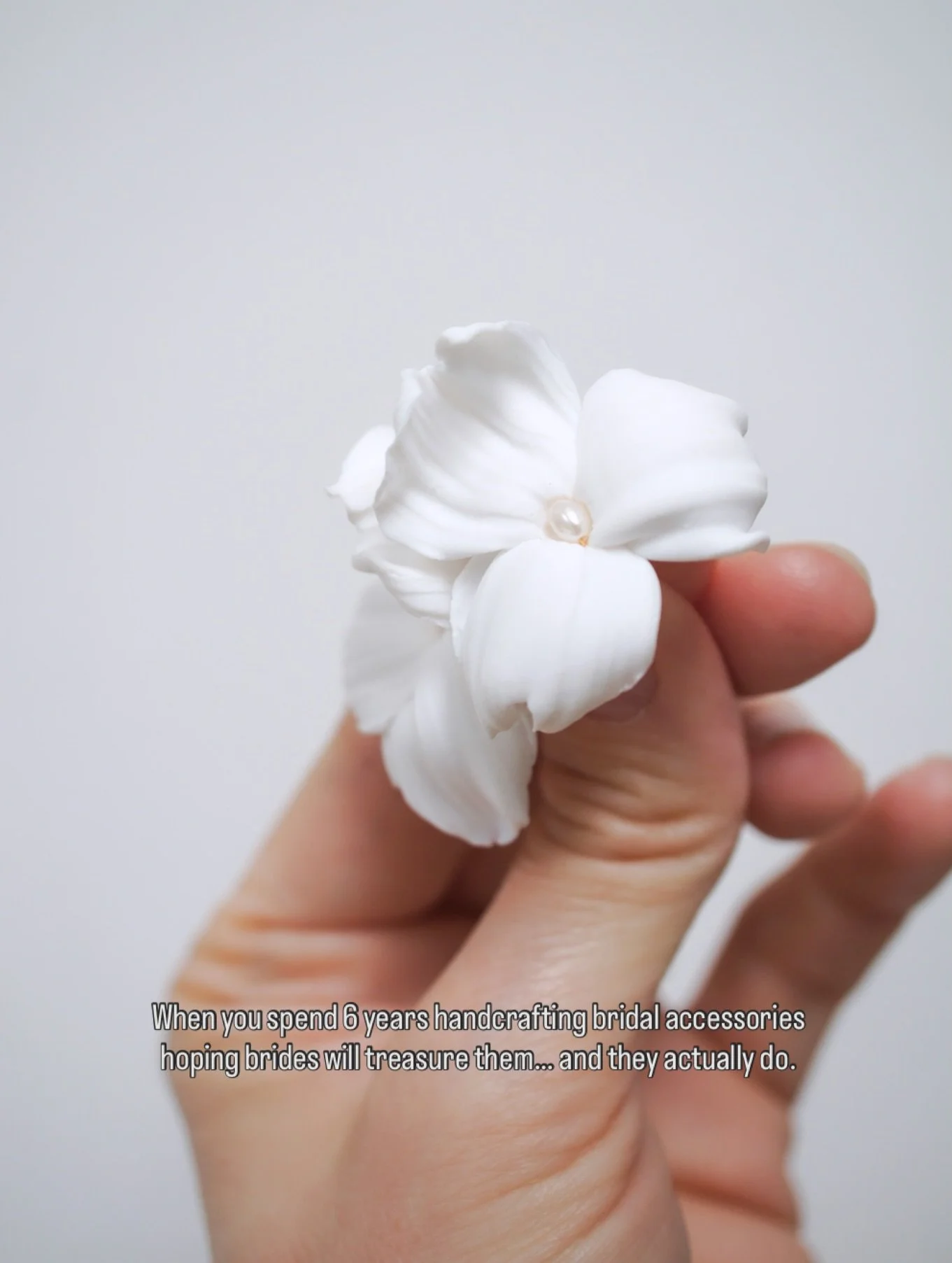 When you spend 6 years handcrafting bridal accessories hoping brides will treasure them... and they actually do.

Each piece is designed with care - crafted to suit the bride, her style, and her day. The conversations, the mood boards, the little det