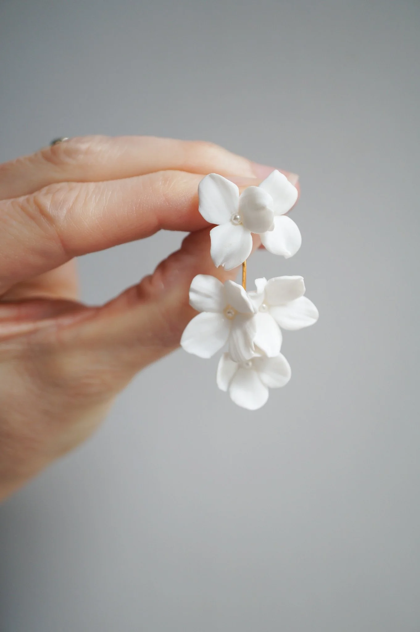 White Snowdrop Chandelier Earrings