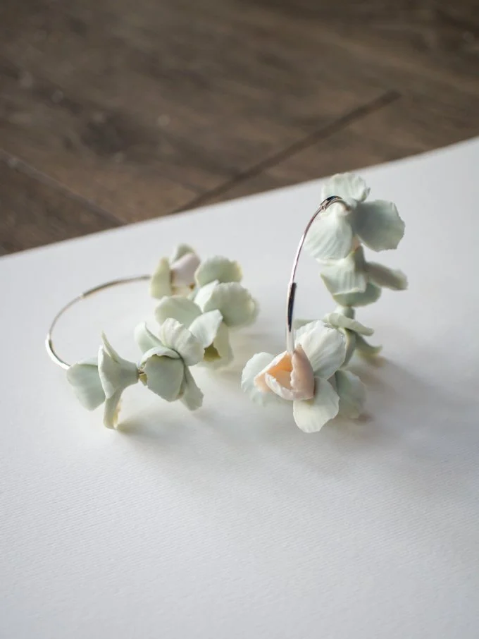 Spring Iris Hoop Earrings  *Limited Edition*