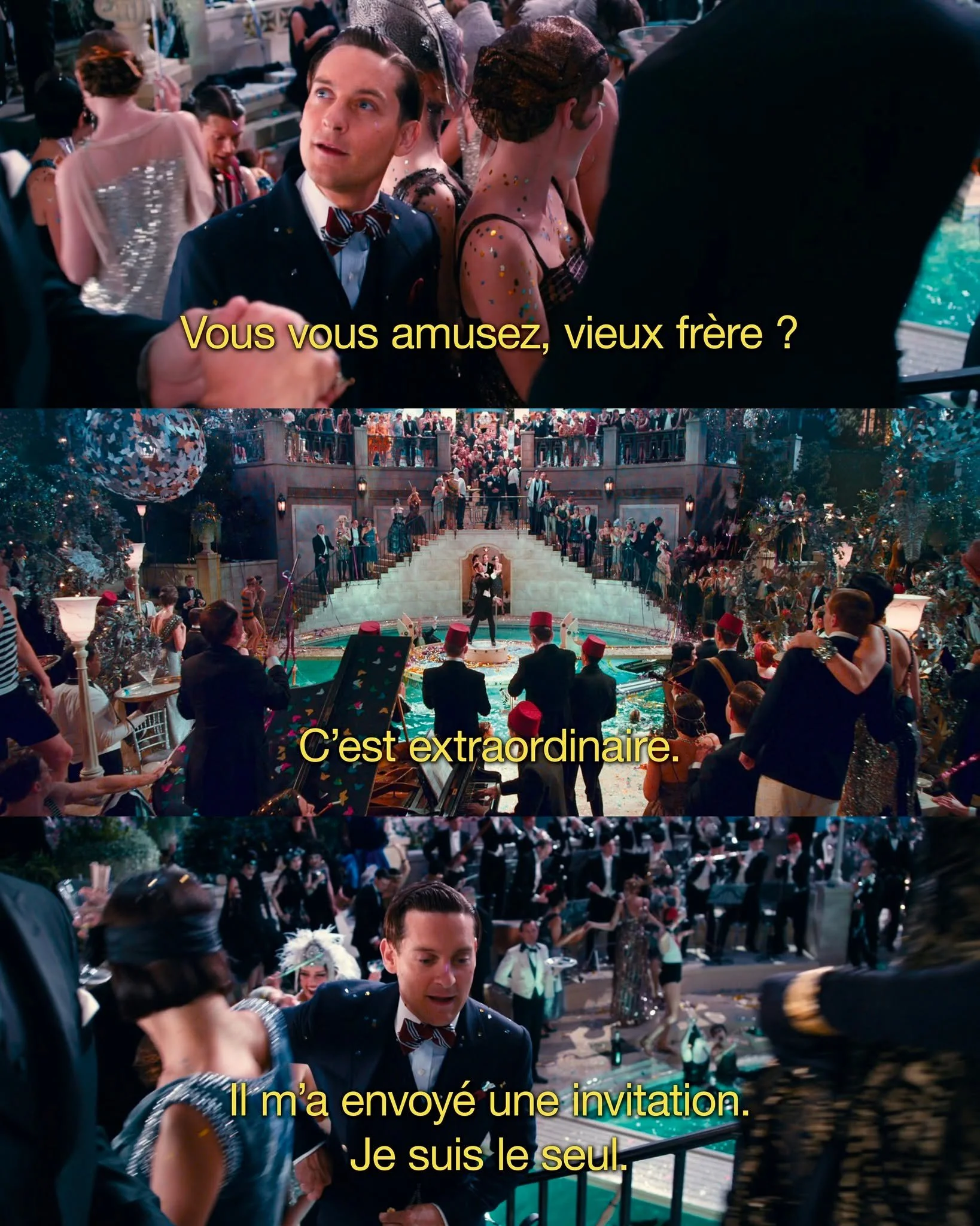LEONARDO DICAPRIO 💥
NUM&Eacute;RO ANNIVERSAIRE 10 ANS ! 🎂
Gatsby le magnifique (2013)

Le flamboyant film de Baz Luhrmann fait de Gatsby un espace stratifi&eacute; de signes et de projections. La performance de Leonardo DiCaprio en &eacute;pouse le