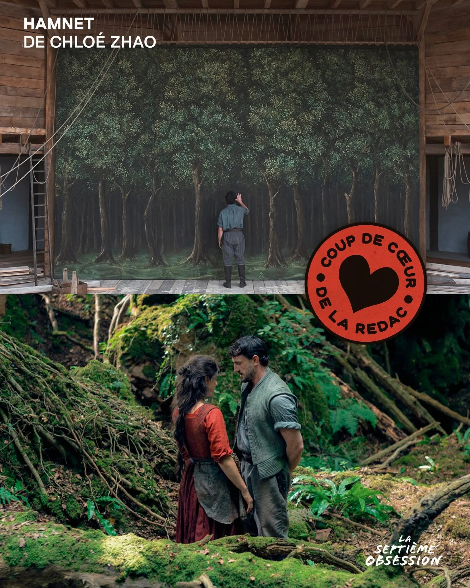 COUP DE COEUR DE LA REDAC
HAMNET de Chlo&eacute; Zhao
En salles actuellement

Nous sommes dans l'Angleterre rurale de 1580.Une rude r&eacute;gion recul&eacute;e o&ugrave; le jeune William est pr&eacute;cepteur pour une famille de propri&eacute;taires