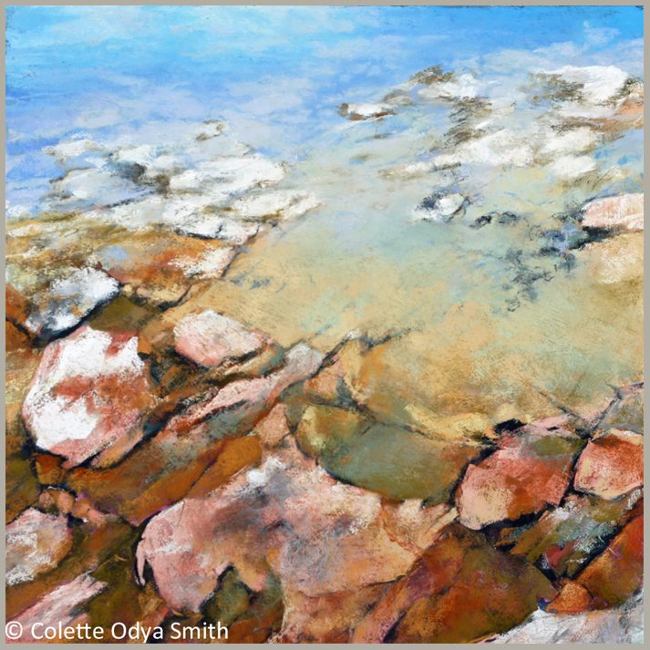 Heaven Beneath our Feet - Pastel/watercolor - 20” x 20”